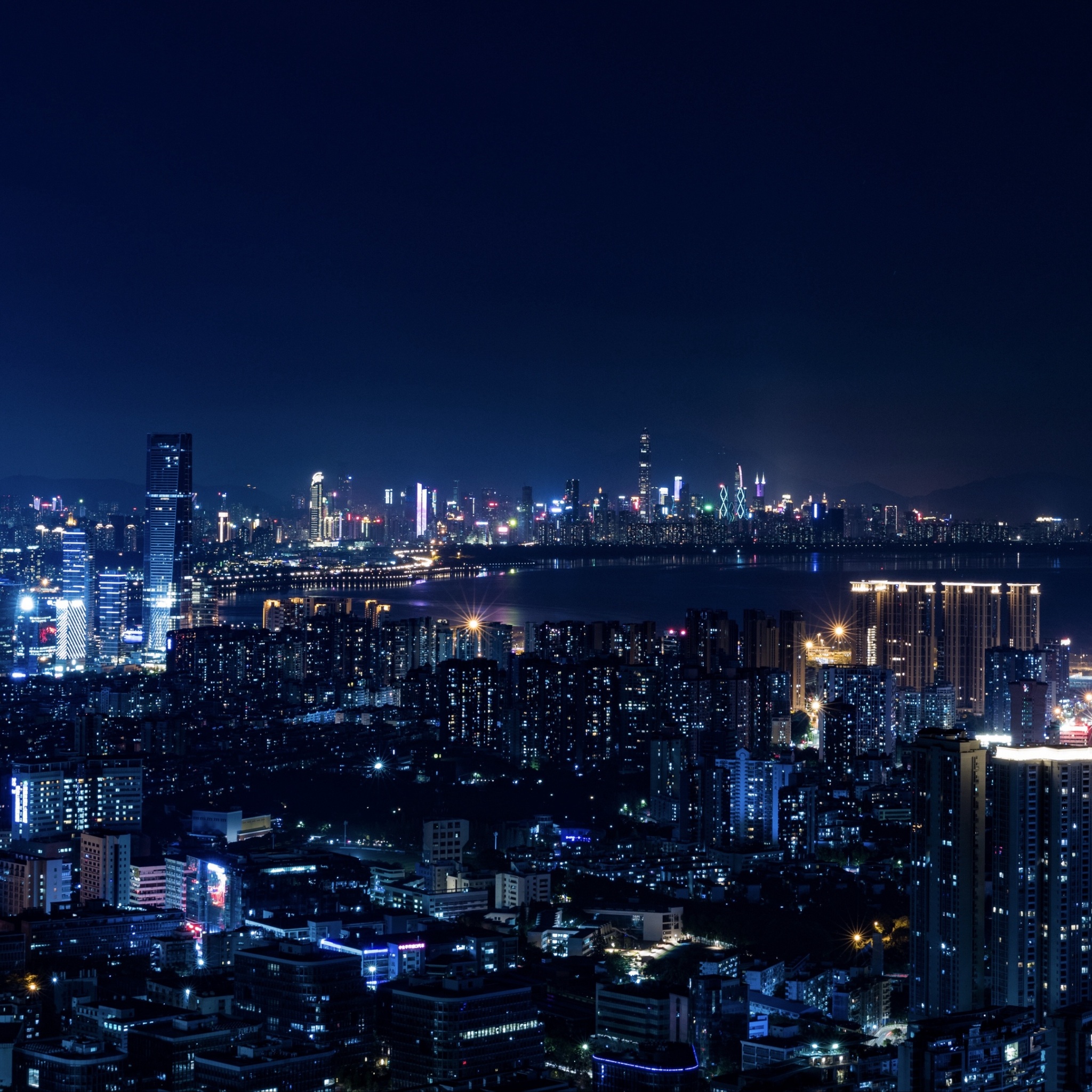 Wallpaper 4k night city, city lights, metropolis, night 4k Wallpaper