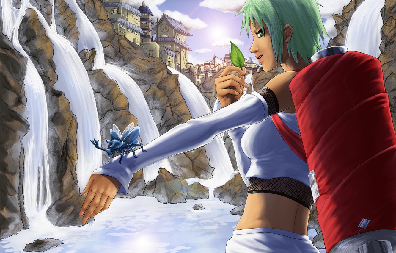 Wallpaper naruto, art, fuu, jinchuuriki, shichibi, Takigakure no Sato image for desktop, section сёнэн