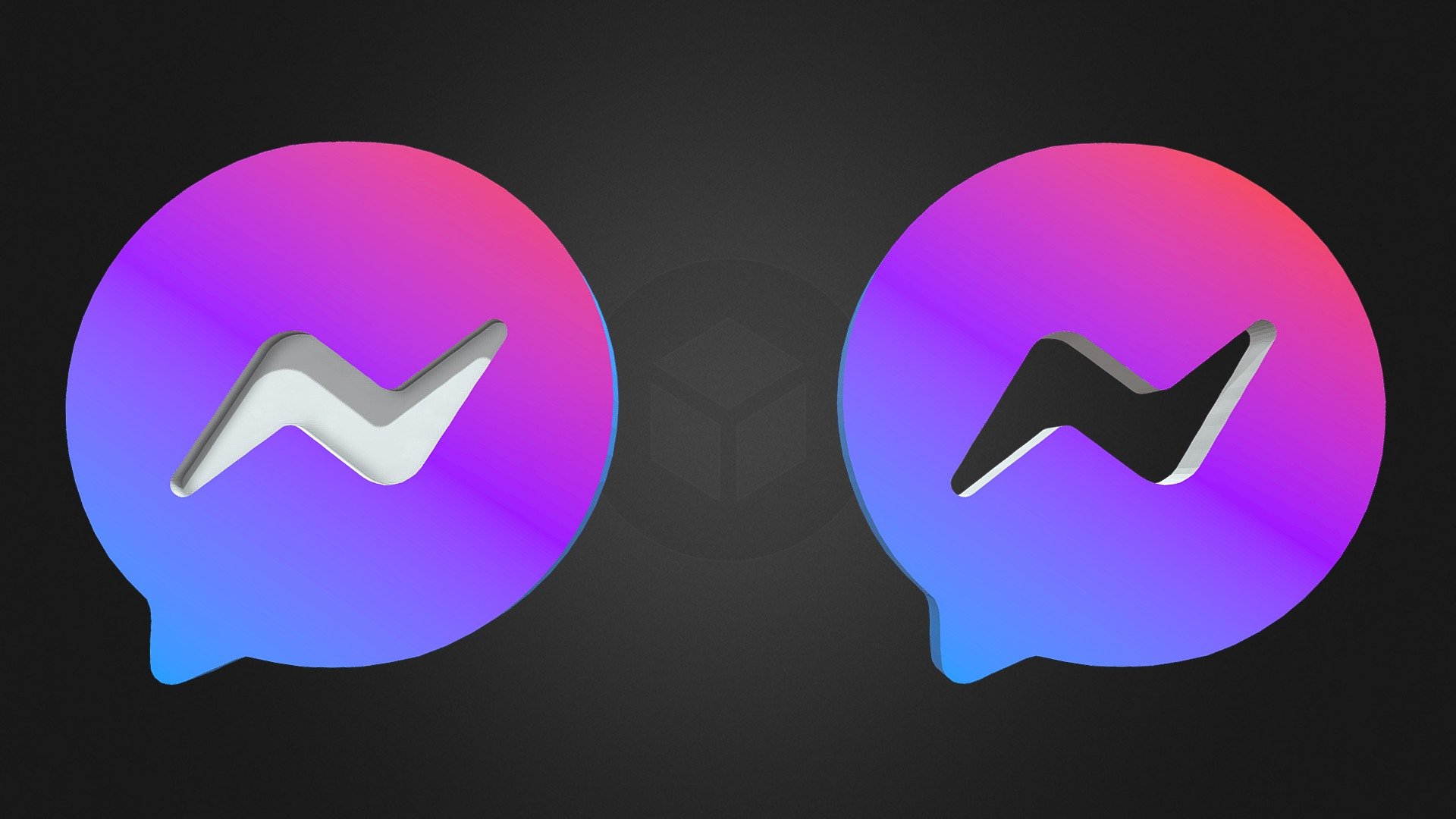 Facebook Messenger Icon Royalty Free 3D model by AnshiNoWara [66ffcf9]