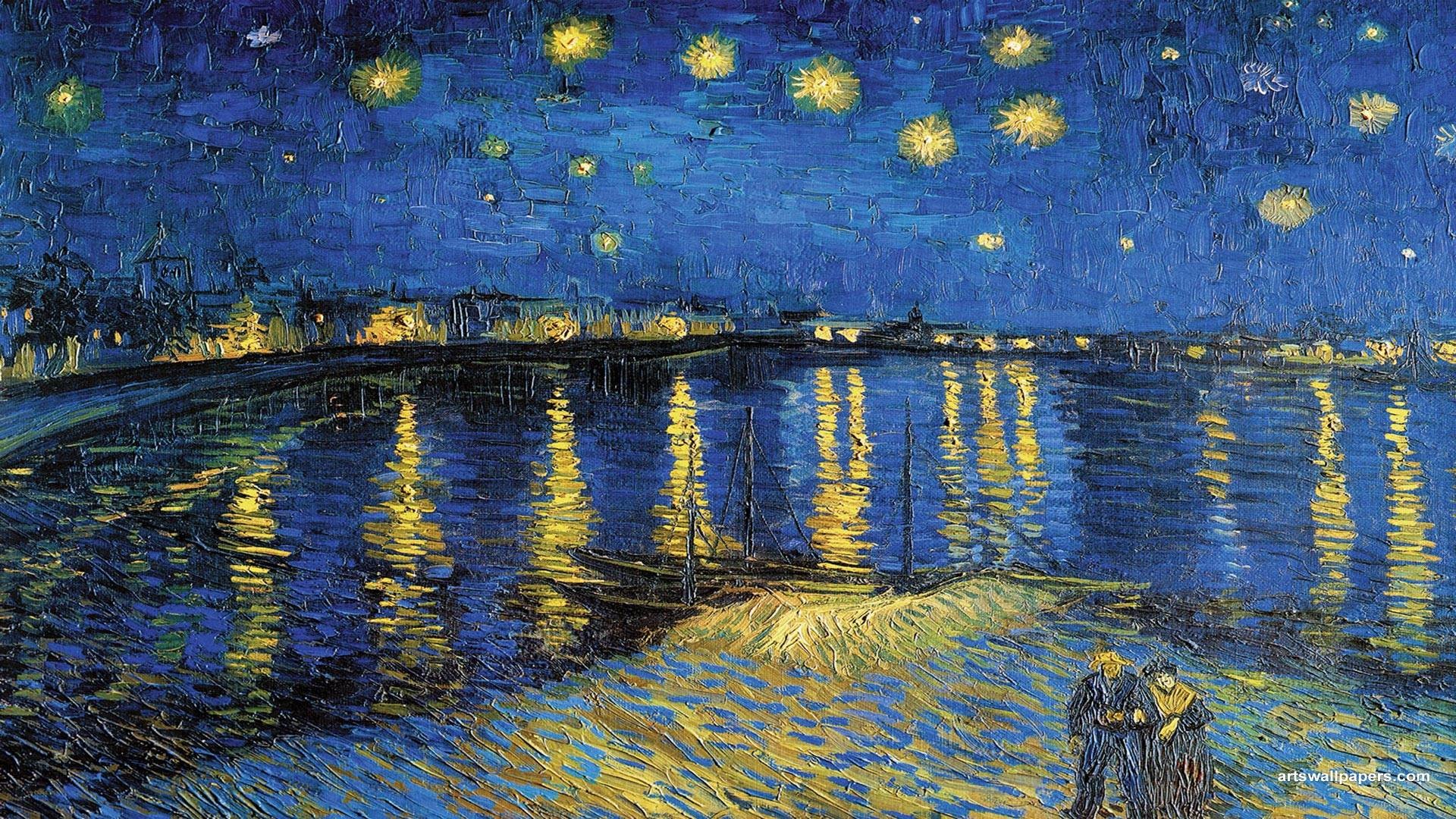 Starry Night Over the Rhone Wallpaper
