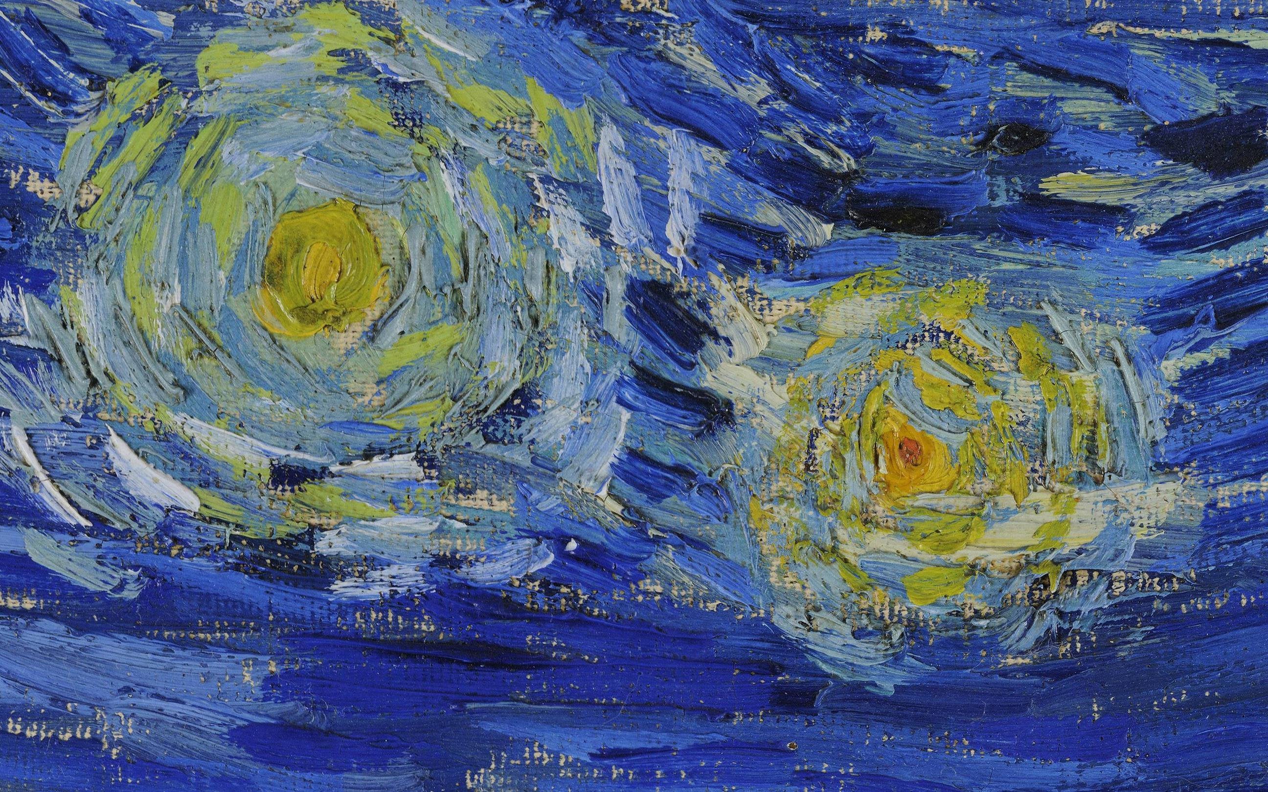 I Found A Super High Res Image Of Van Gogh's Starry Night And Turned It Into Some Close Up Wallpaper [2880x1800]