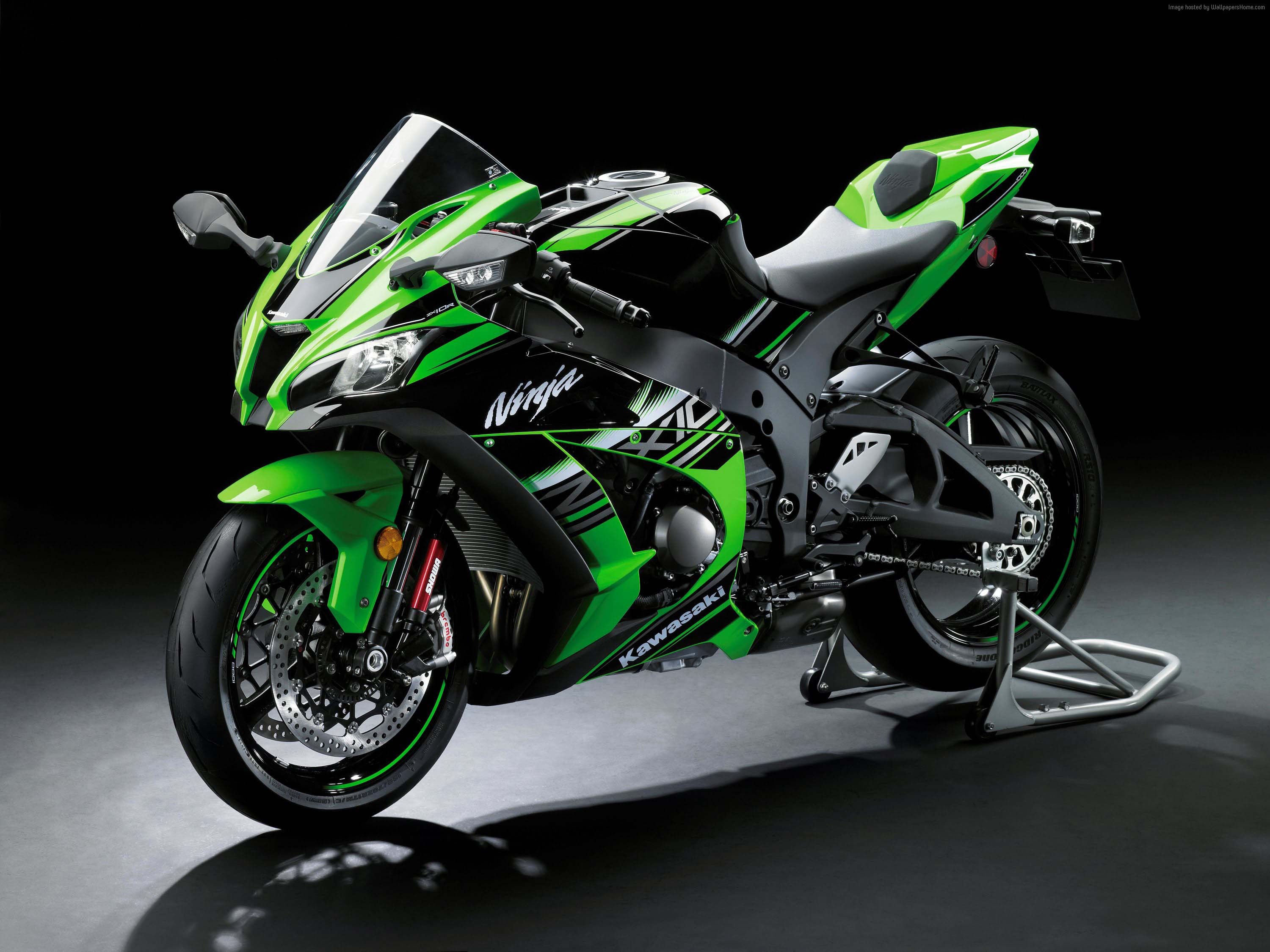 Kawasaki ZX 10R, Intermot 2016, Best Bikes, Green, WorldSBK Gallery HD Wallpaper