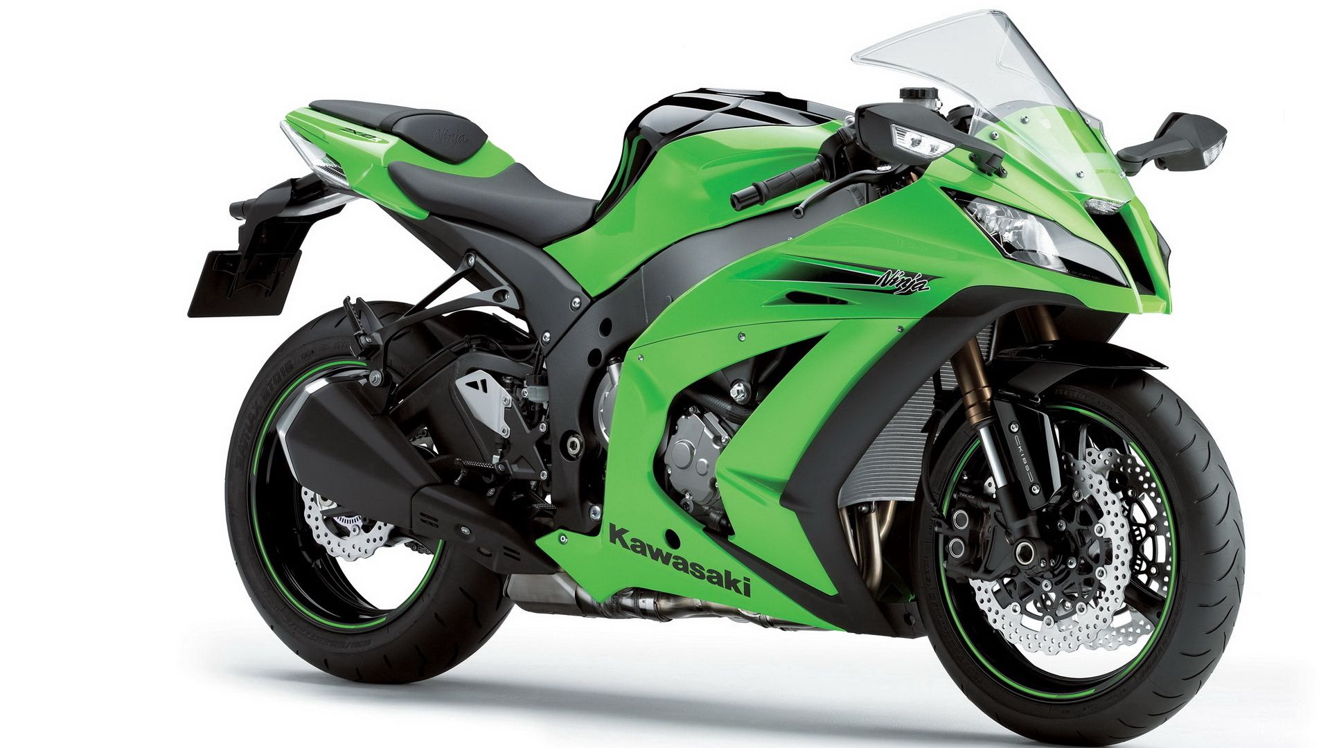 Motorbike, Green, Kawasaki, Ninja Download Free HD Wallpaper For Desktop