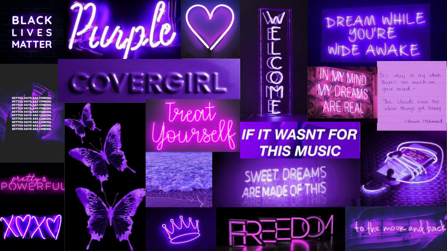 Aesthetic Purple Butterflies In Neon Light Wallpaper Download  MobCup