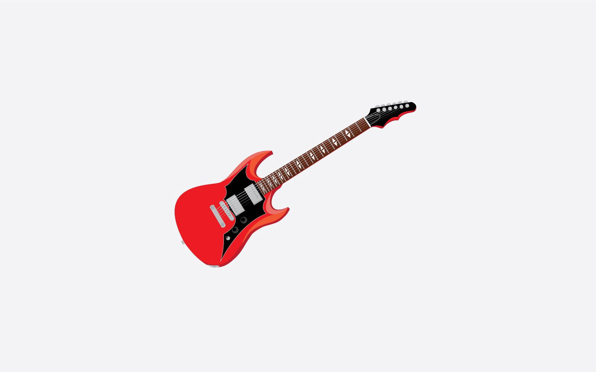 Download Minimalist Red Electric Guitar Cover Wallpaper