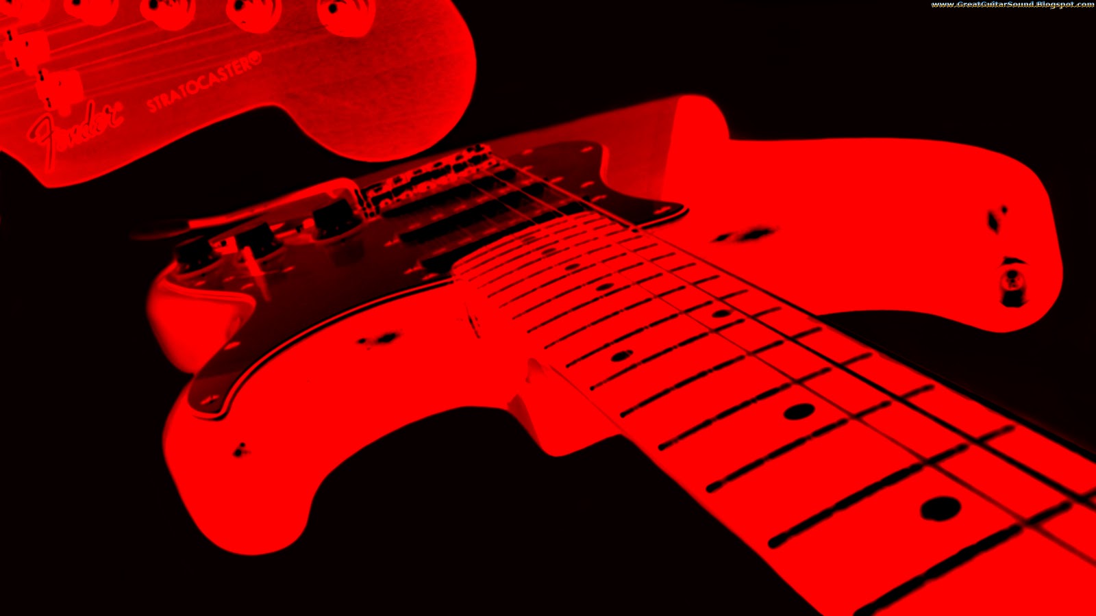 Red And Black Fender Stratocaster