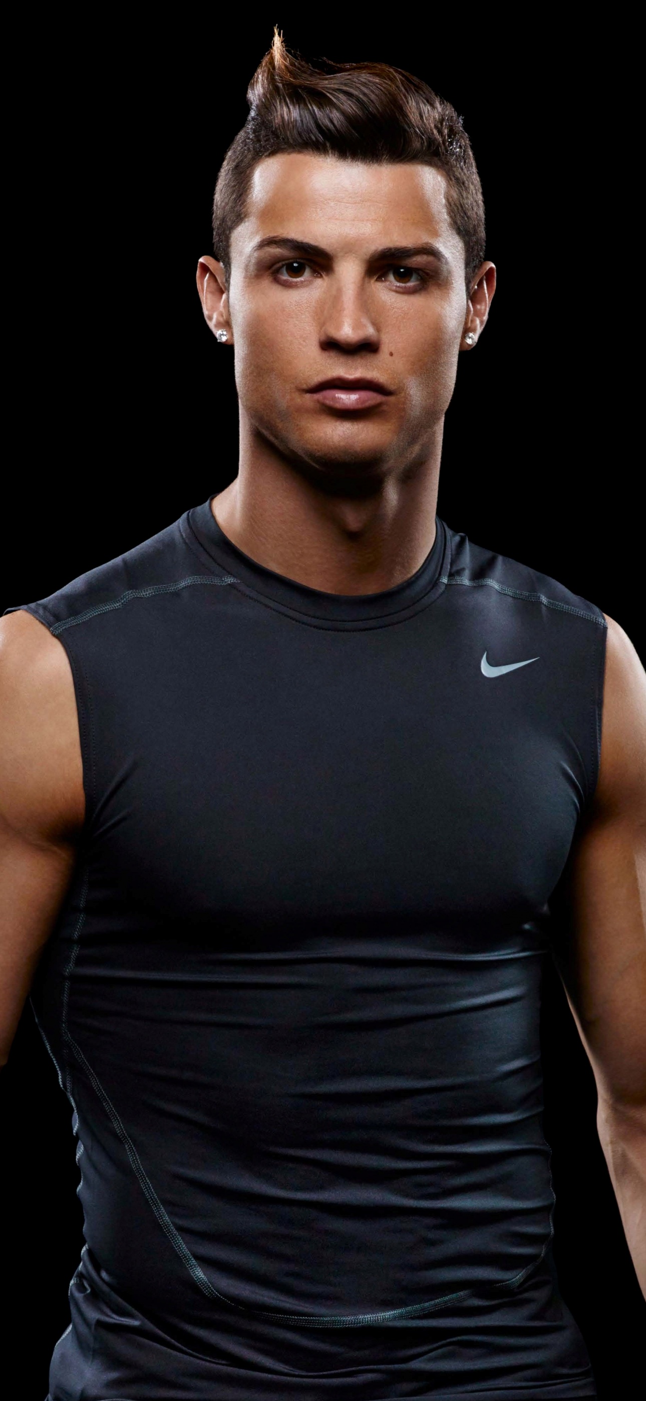 Cristiano Ronaldo Wallpaper 4K, Portuguese Footballer, Black Dark