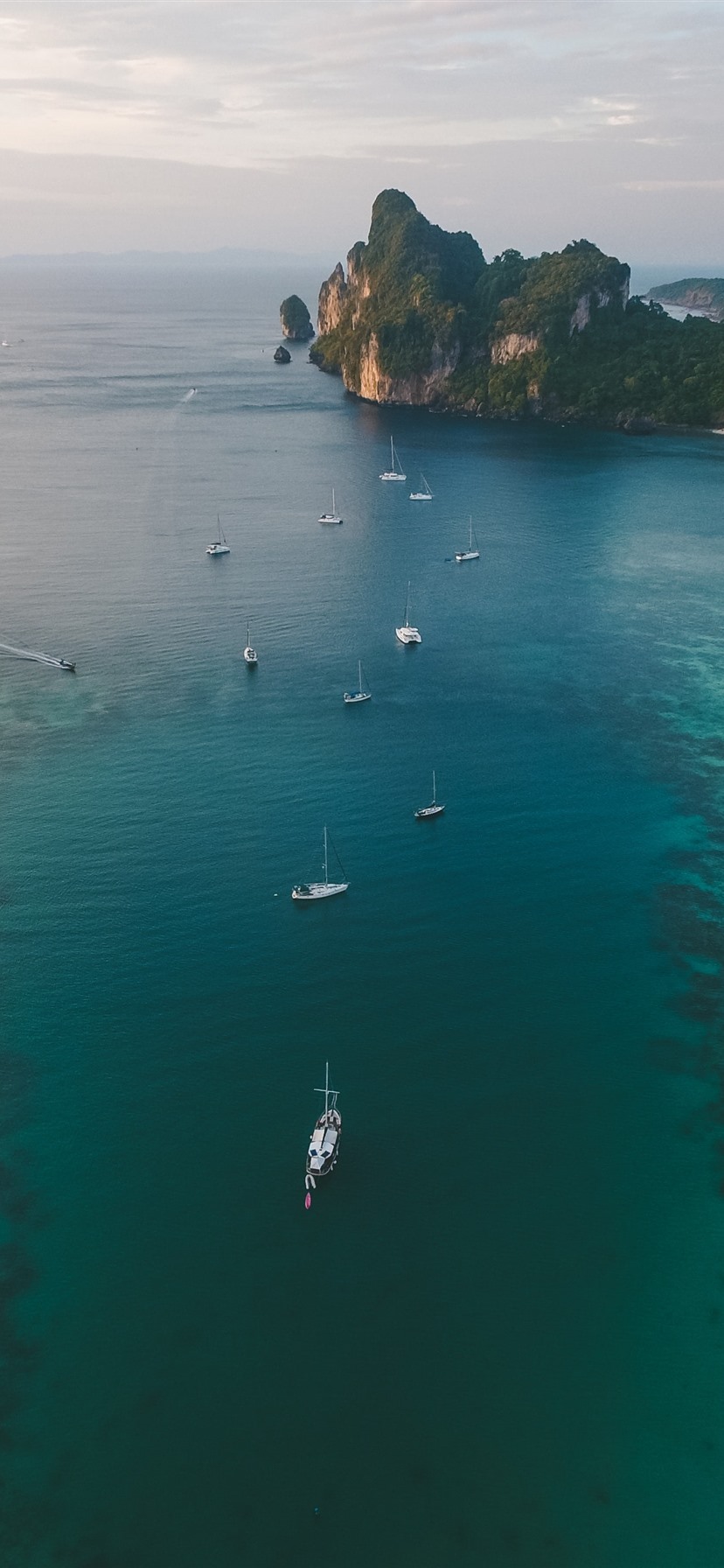 Sea, Yachts, Coast, Top View 1242x2688 IPhone 11 Pro XS Max Wallpaper, Background, Picture, Image