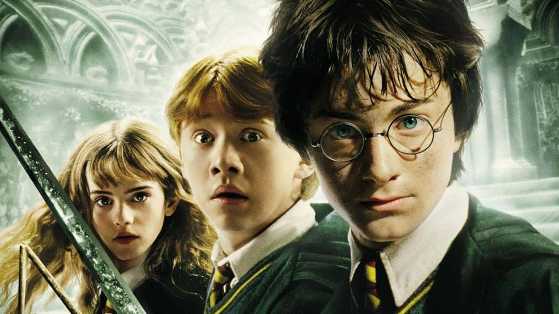 Download Hermione Ron And Harry Potter Desktop Wallpaper