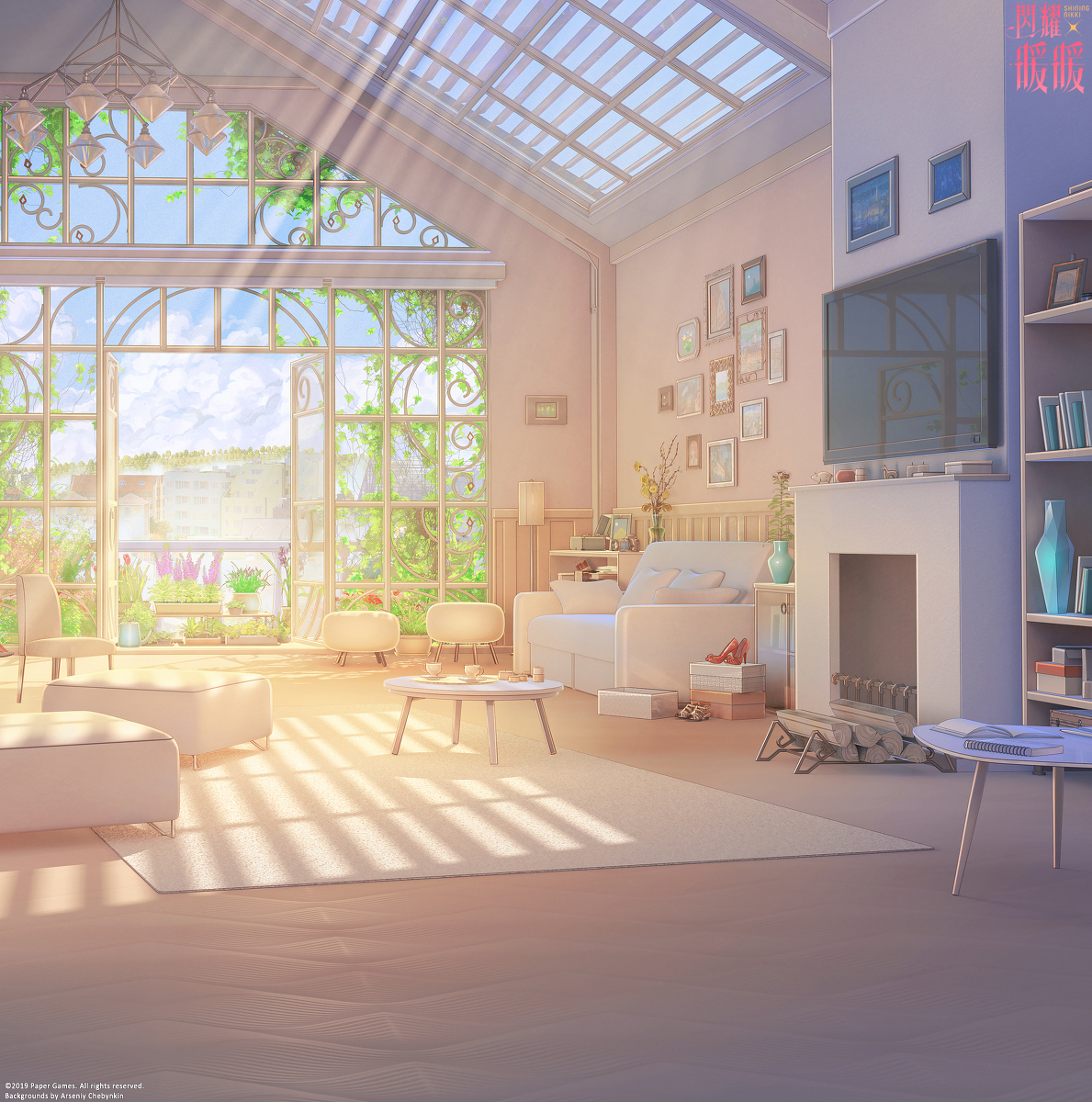背景】Nikki room 『Shining Nikki』 / Illustration by ArseniXC [pixiv]. Planos de casas hermosas, Habitación inspirada en parís, Fondos de casas