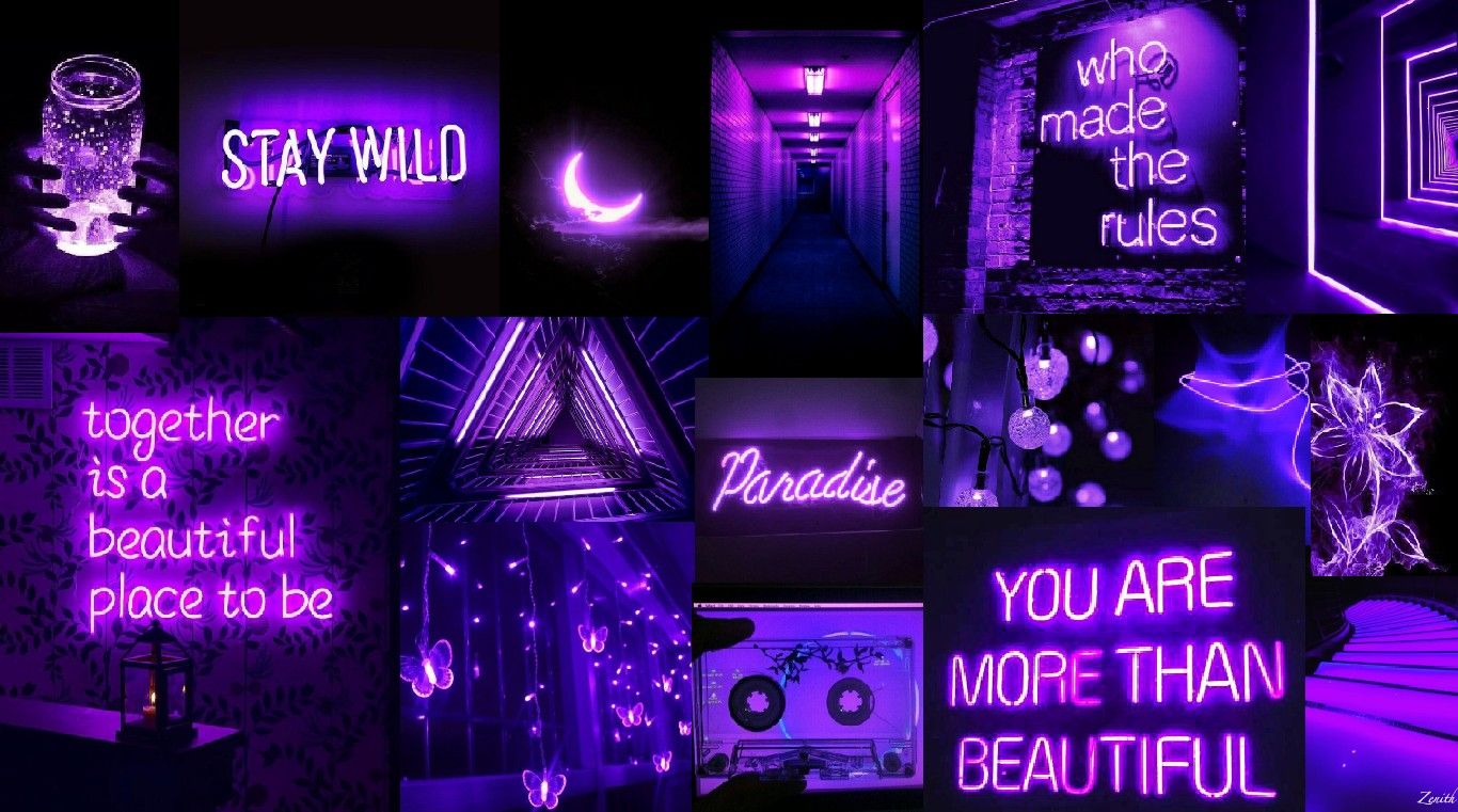 Aesthetic Purple Neon PC Wallpapers  Wallpaper Cave
