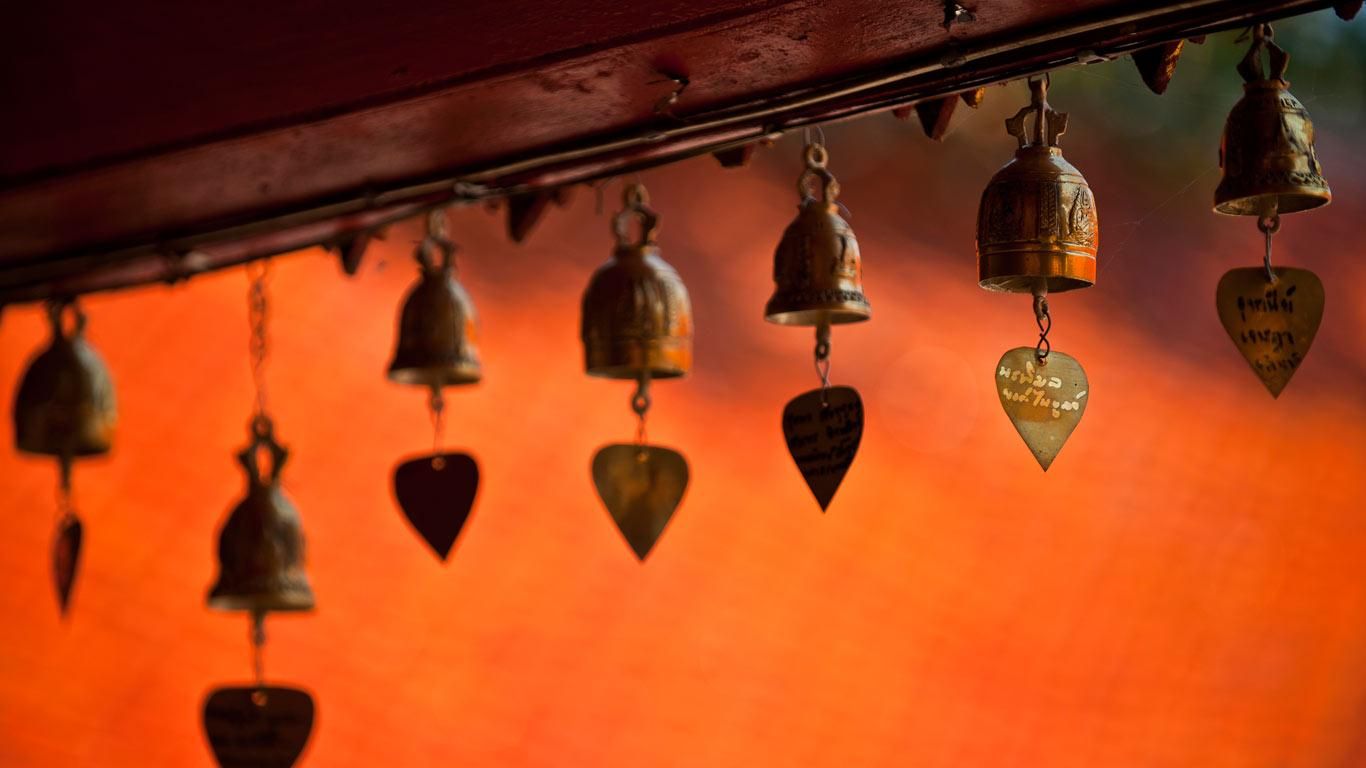 Temple bells, Wallpaper, Chimes
