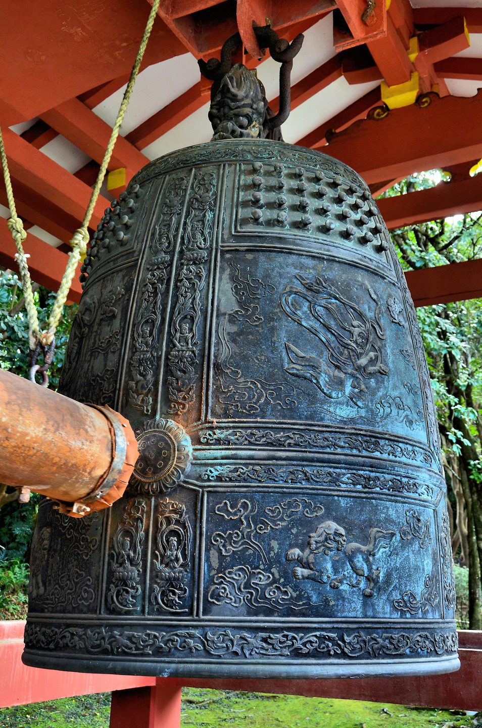 Sacred Bell At Byodo In Temple In Kahaluu, O'ahu, Hawaii