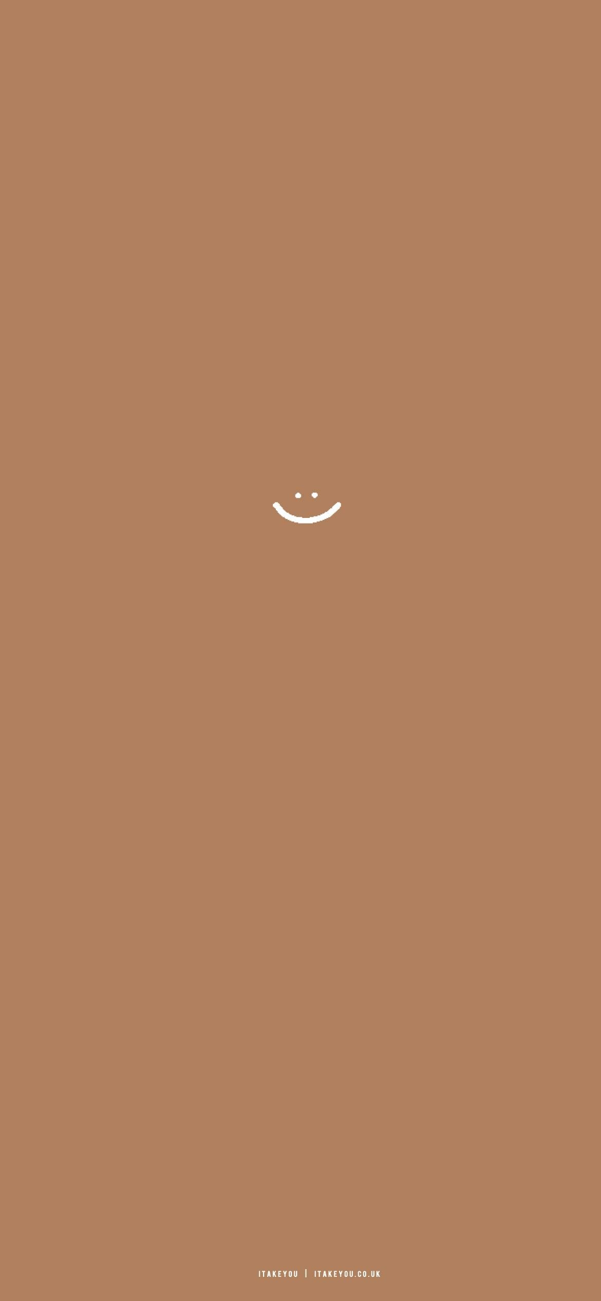 Minimalist Brown Wallpaper iPhone Ideas for iPhone, Smile. Brown wallpaper, Color wallpaper iphone, Simple iphone wallpaper