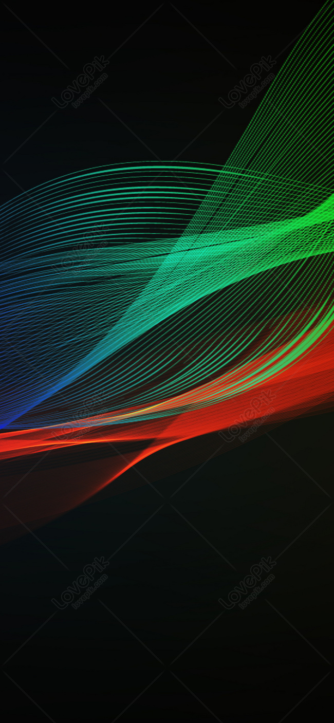 Curved Colorful Mobile Phone Wallpaper Image Free Download