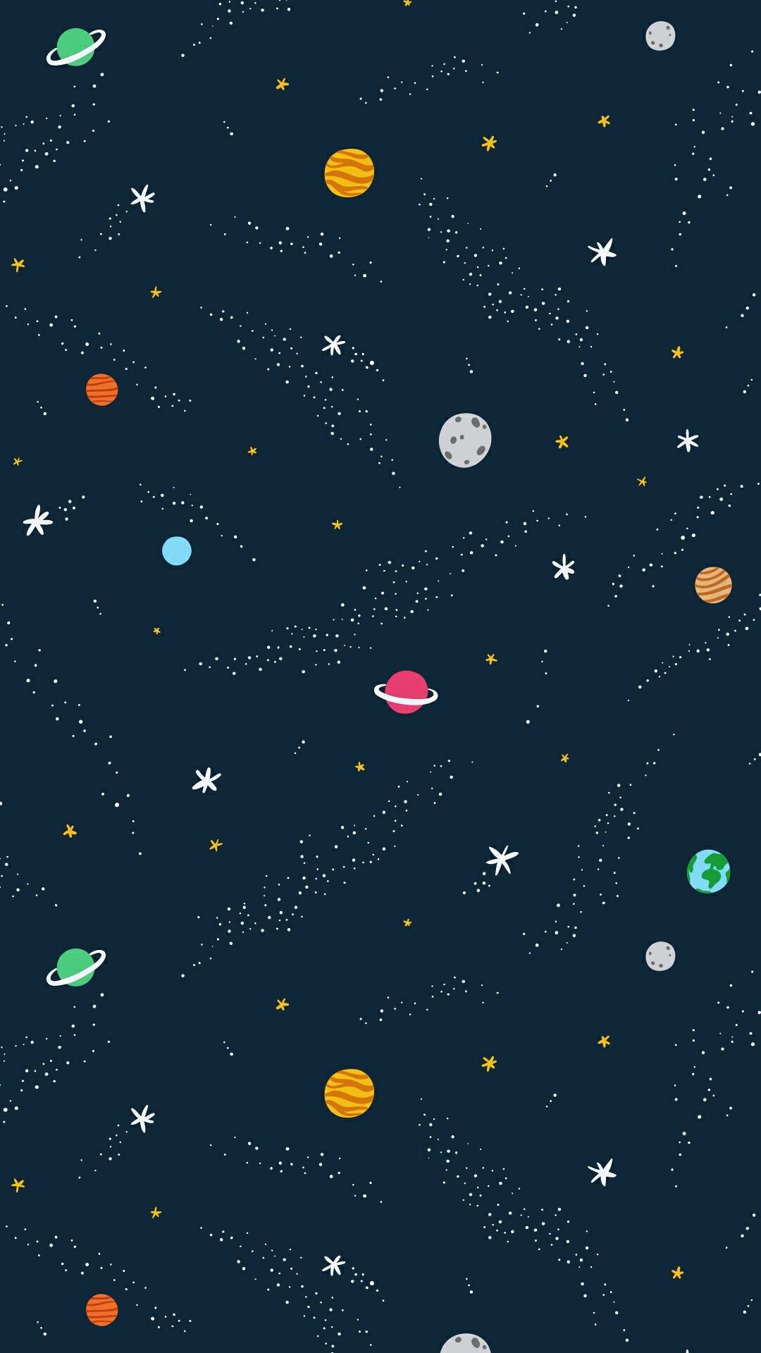 Planets in Space. Wallpaper fofos, Tumblr wallpaper, Planos de fundo