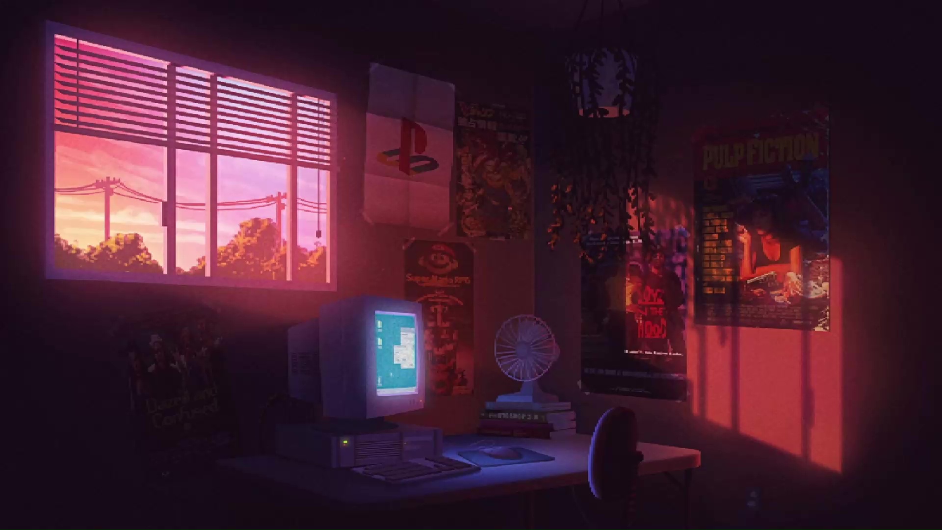Sunset 90s Room Aesthetic Live