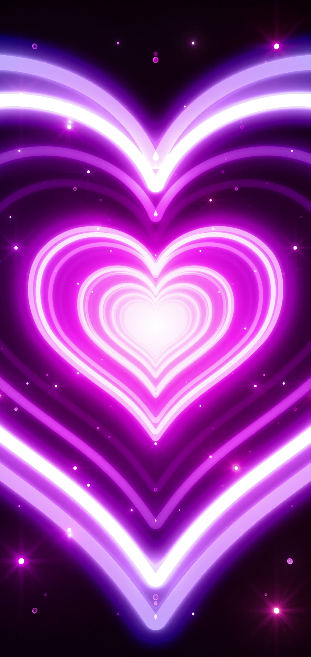 Purple Neon Heart Abstract