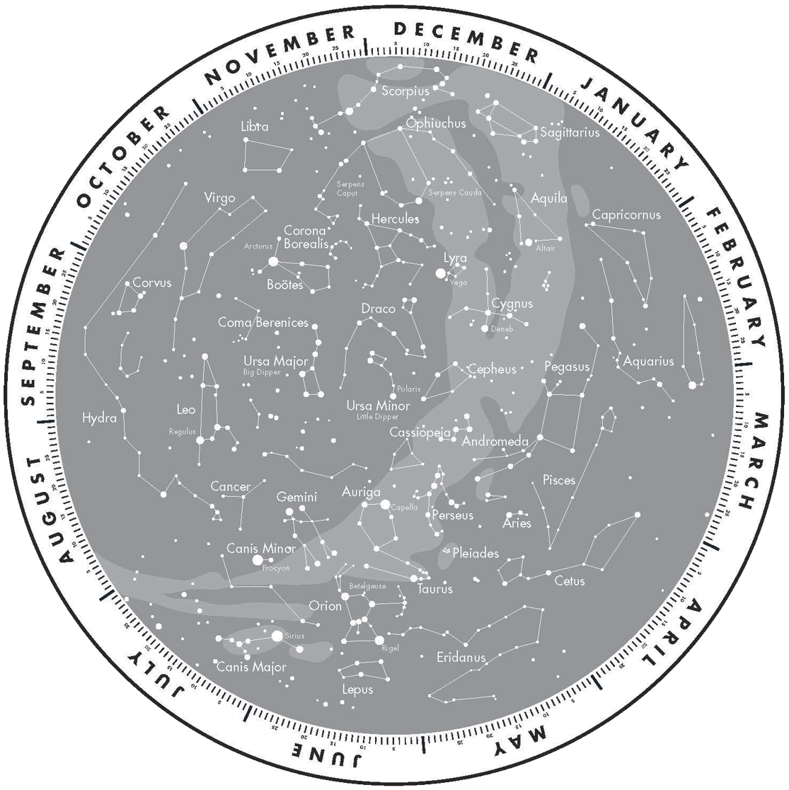 Planisphere. Constellation map, Constellations, Pisces