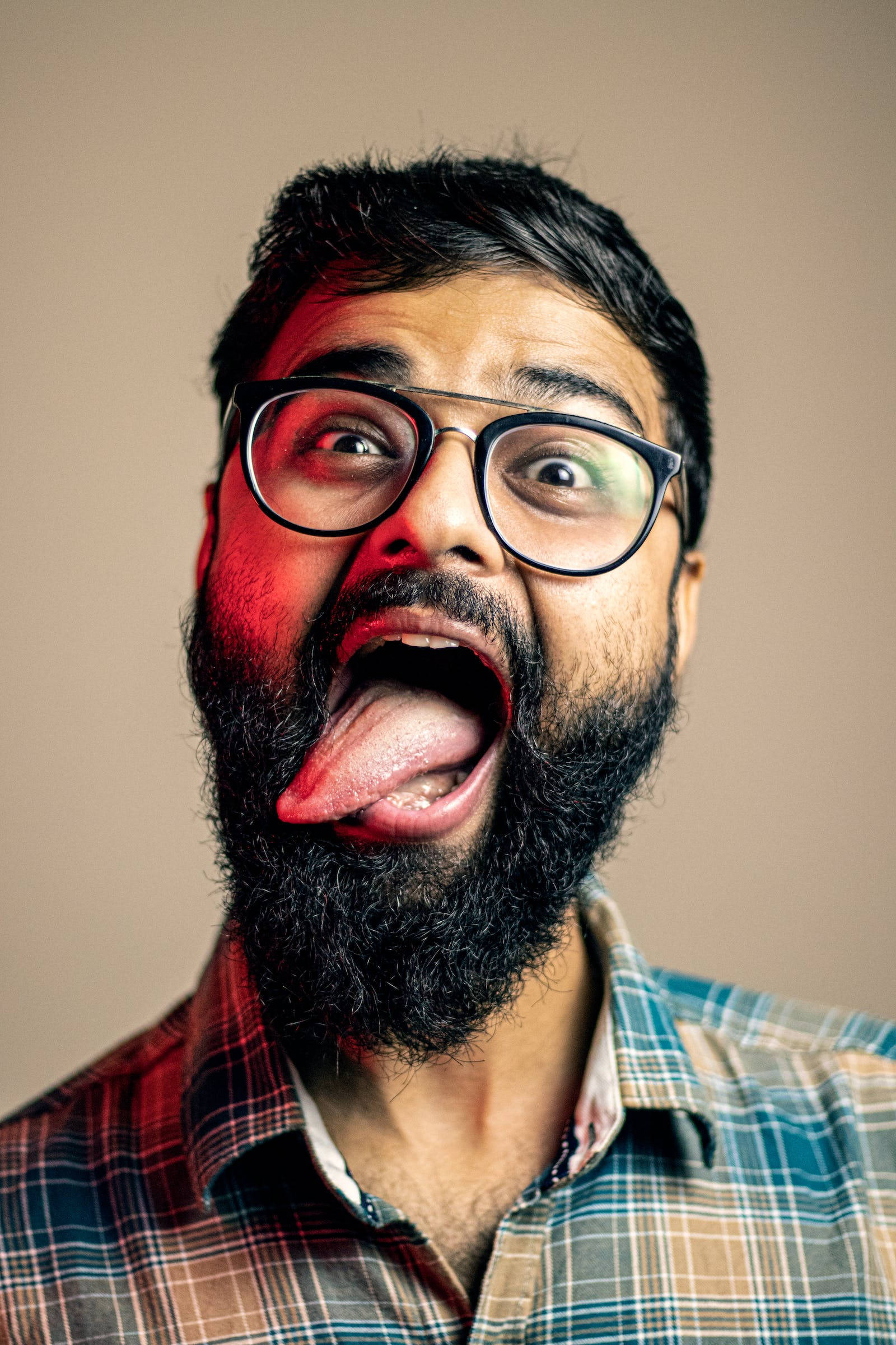 Download Crazy Bearded Man Funny Face Wallpaper
