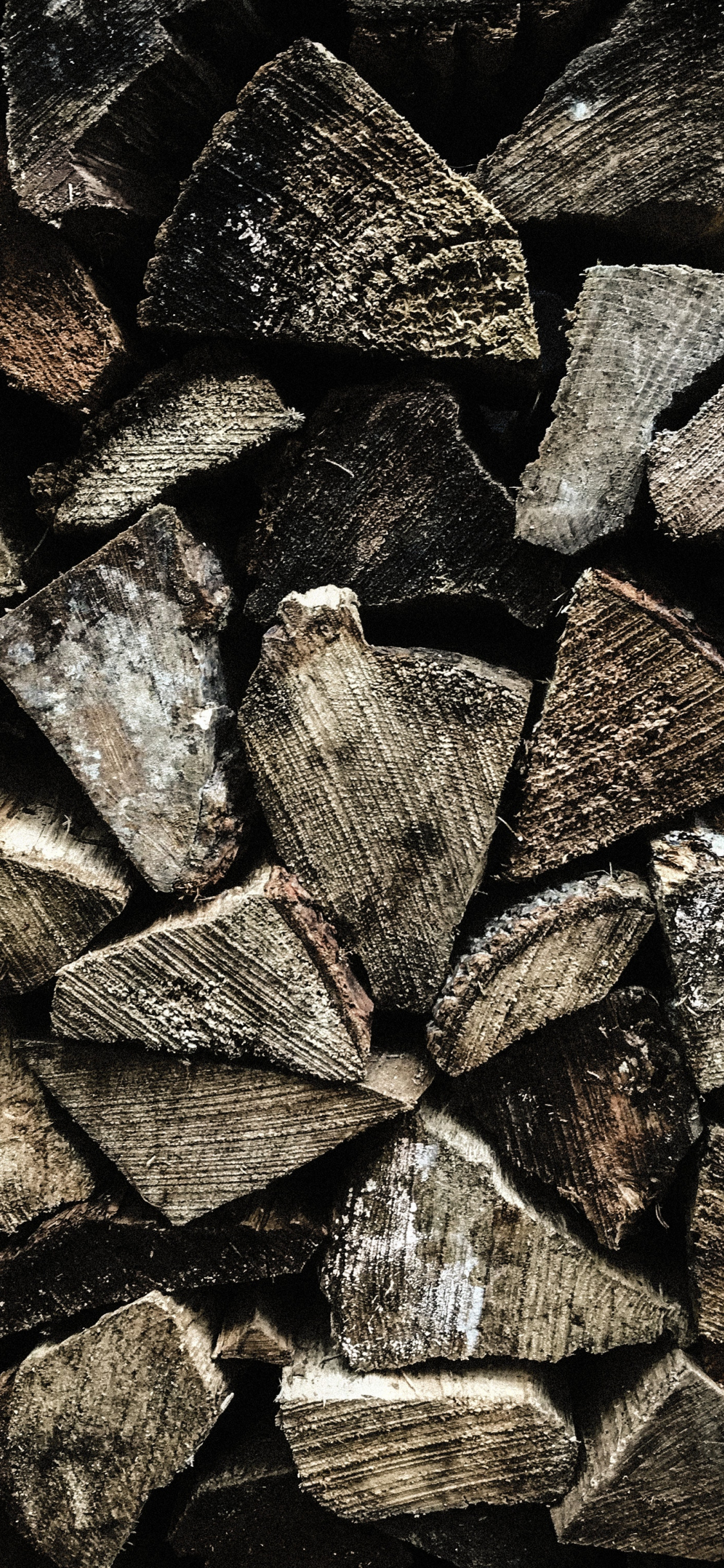 Download wallpaper 1125x2436 firewood, texture, wooden log, iphone x, 1125x2436 HD background, 523