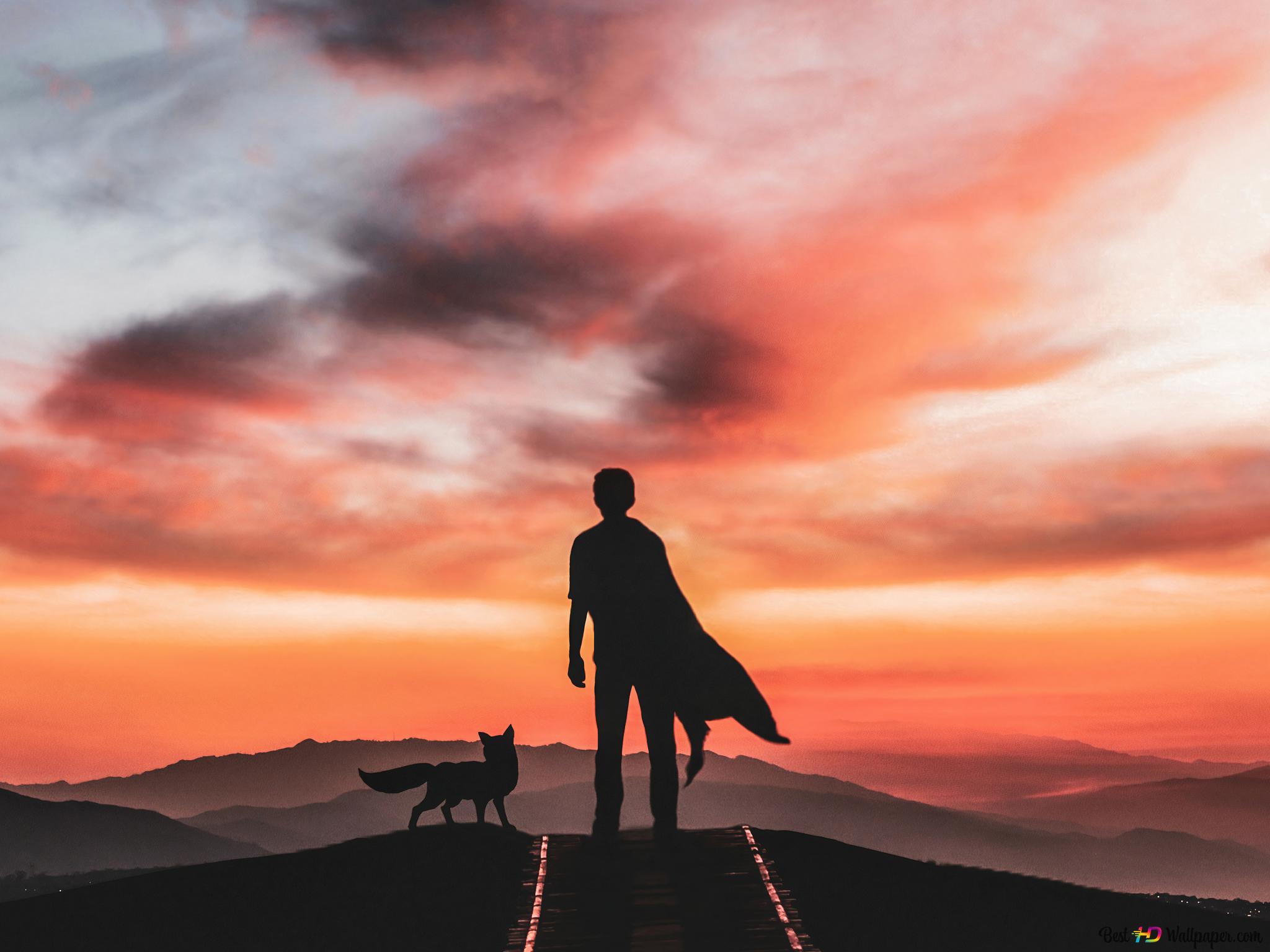 Alone Boy Enjoying View Of Nature 4K wallpaper download