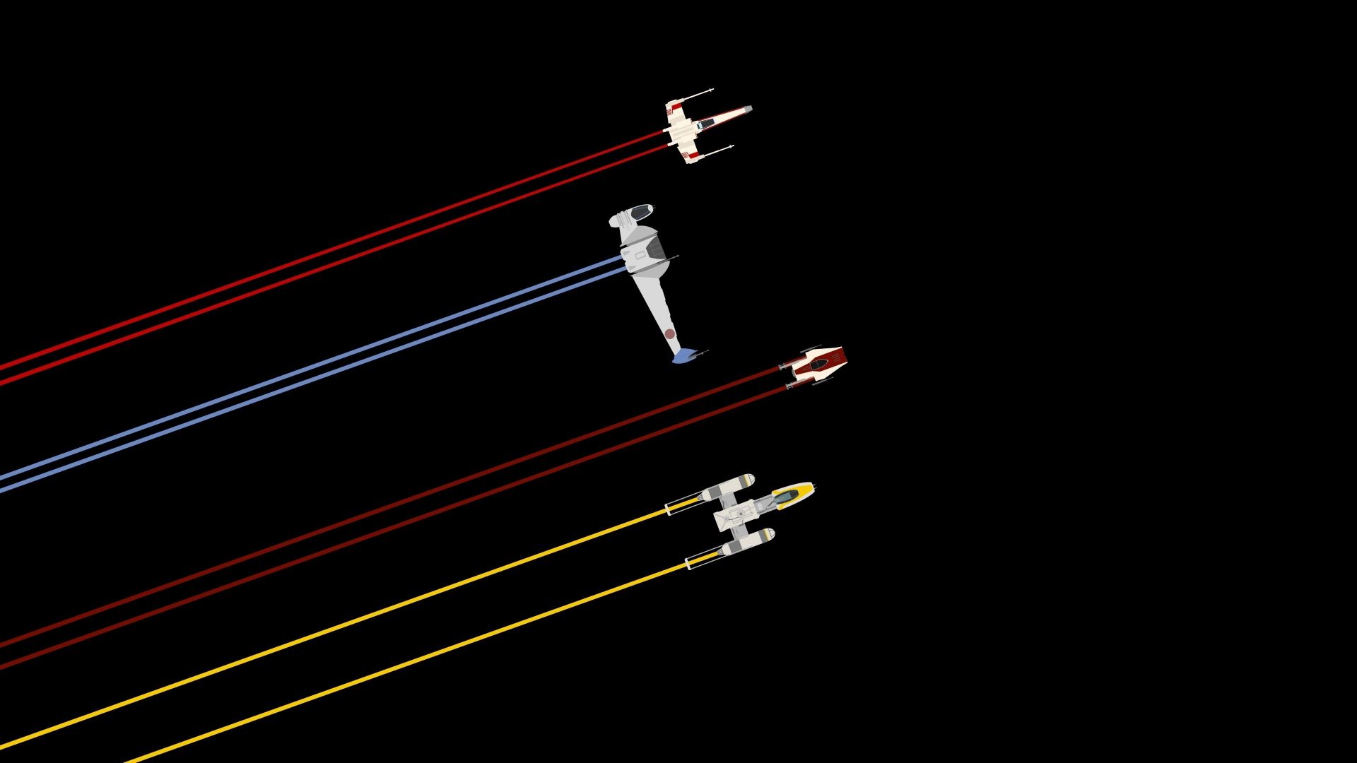 Desktop Wallpaper Star Wars Ships, Minimal, HD Image, Picture, Background, 3Db92b
