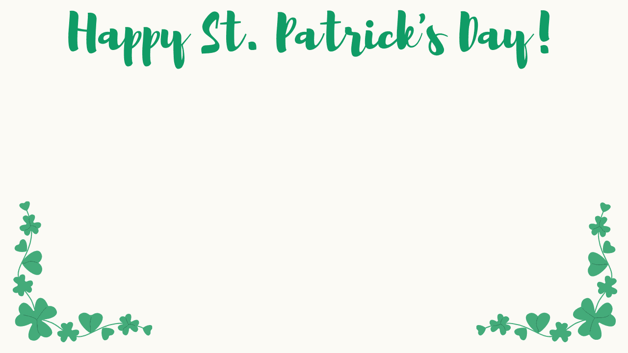 FREE Charmingly Lucky St. Patrick's Day Zoom Background