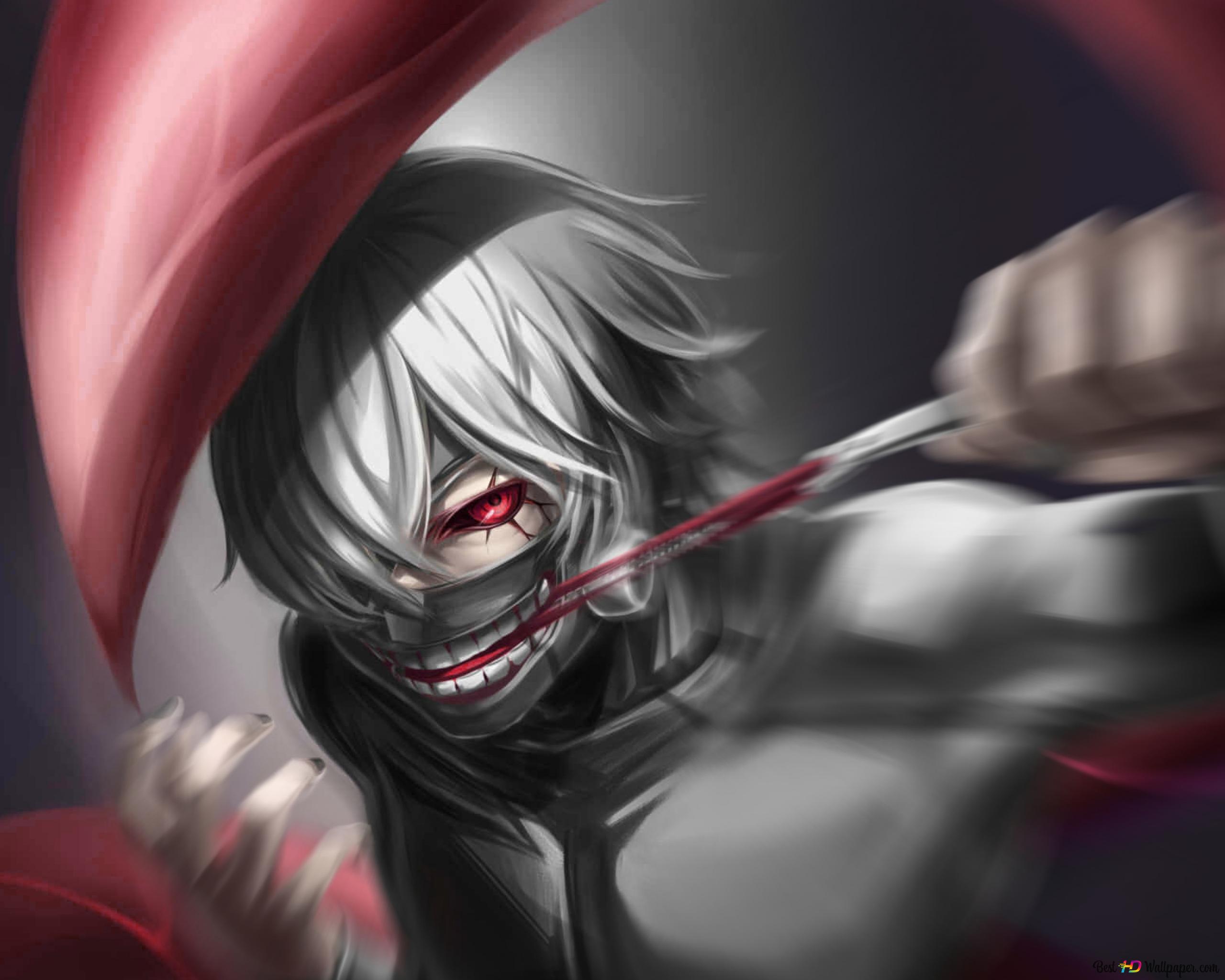 Tokyo Ghoul Kaneki, Eating Human Meat 4K wallpaper download