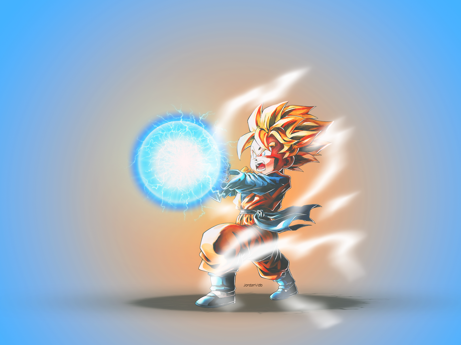 Manga Dragon Ball Son Goten Anime Anime Boys Simple Background Wallpaper:1600x1200