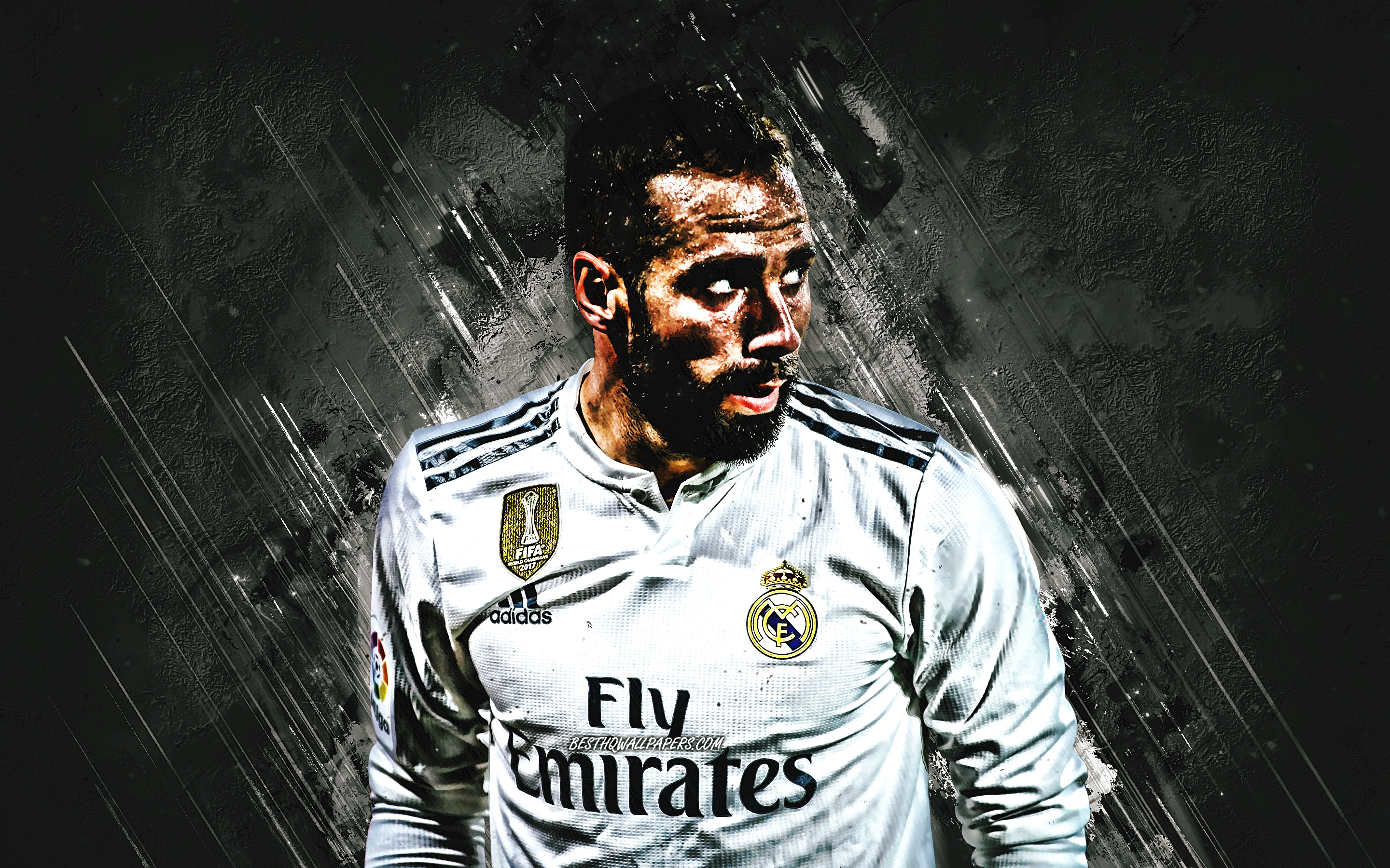 Download wallpaper Dani Carvajal, black stone, spanish footballers, Real Madrid FC, Carvajal, soccer, La Liga, grunge, Daniel Carvajal Ramos, Spain, football, Galacticos for desktop with resolution 2880x1800. High Quality HD picture wallpaper