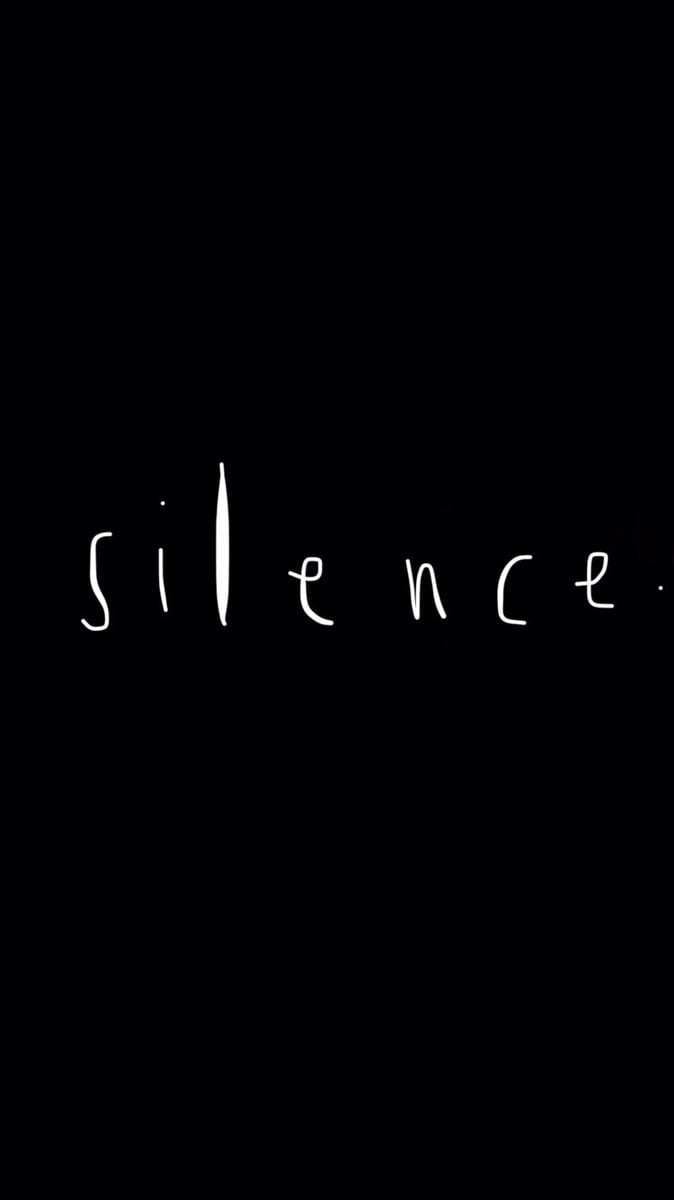 Silence, black, blackandwhite, dark, white, word, HD phone wallpaper |  Peakpx