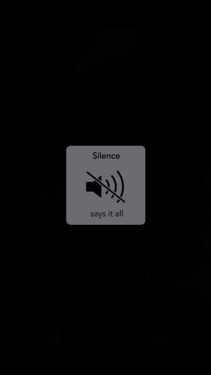 Silence. Black wallpaper iphone, Black wallpaper, Wallpaper quotes