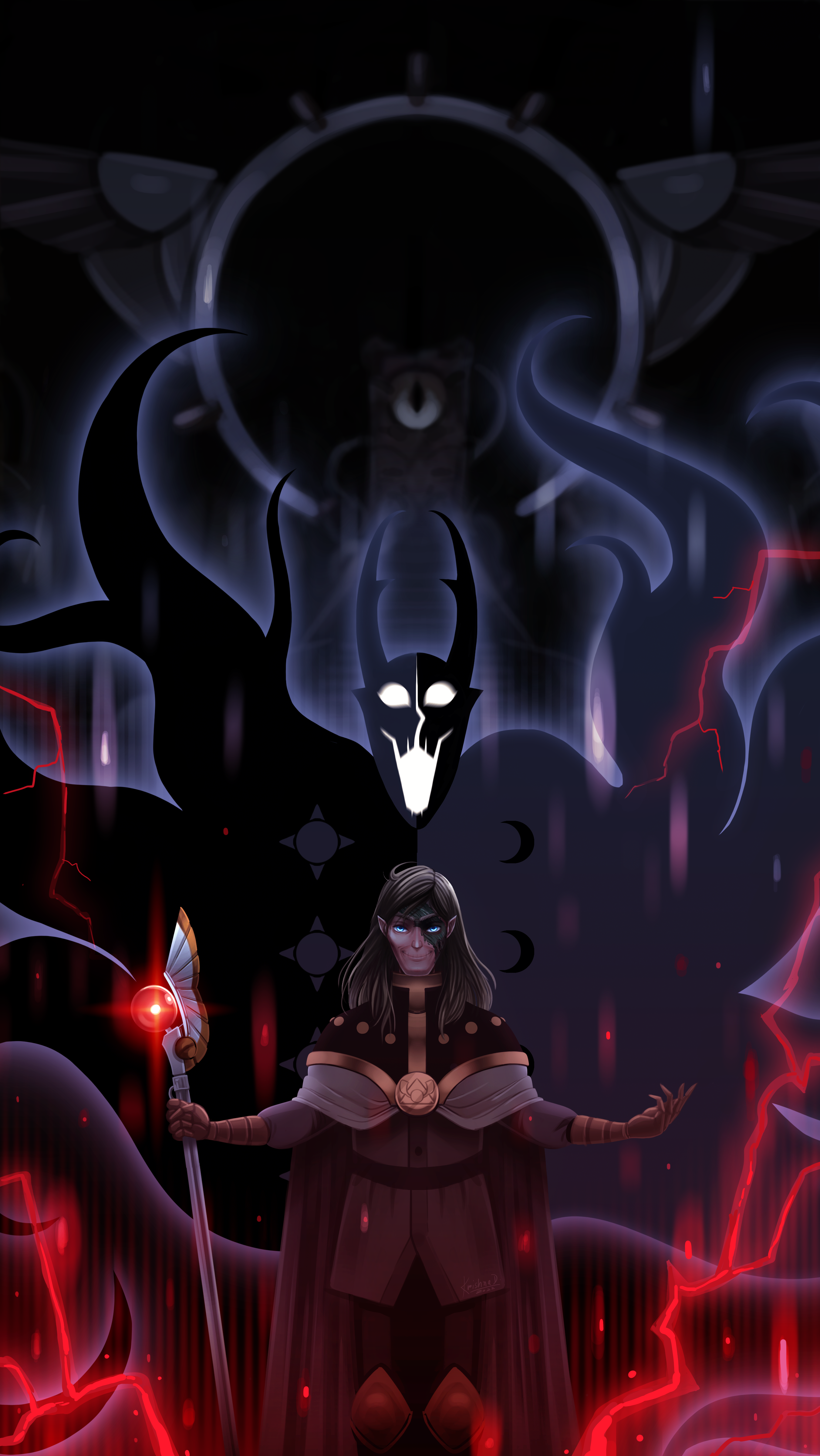 Emperor Belos and the Collector (Wallpaper OC). Hope you guys like how I drew them :)