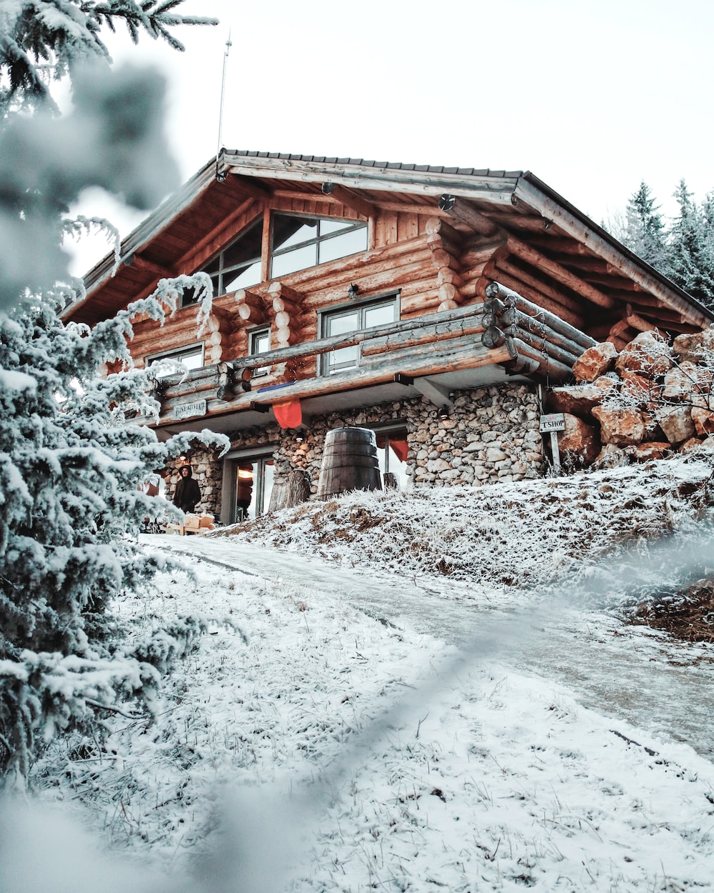 Winter Cabin Picture. Download Free Image