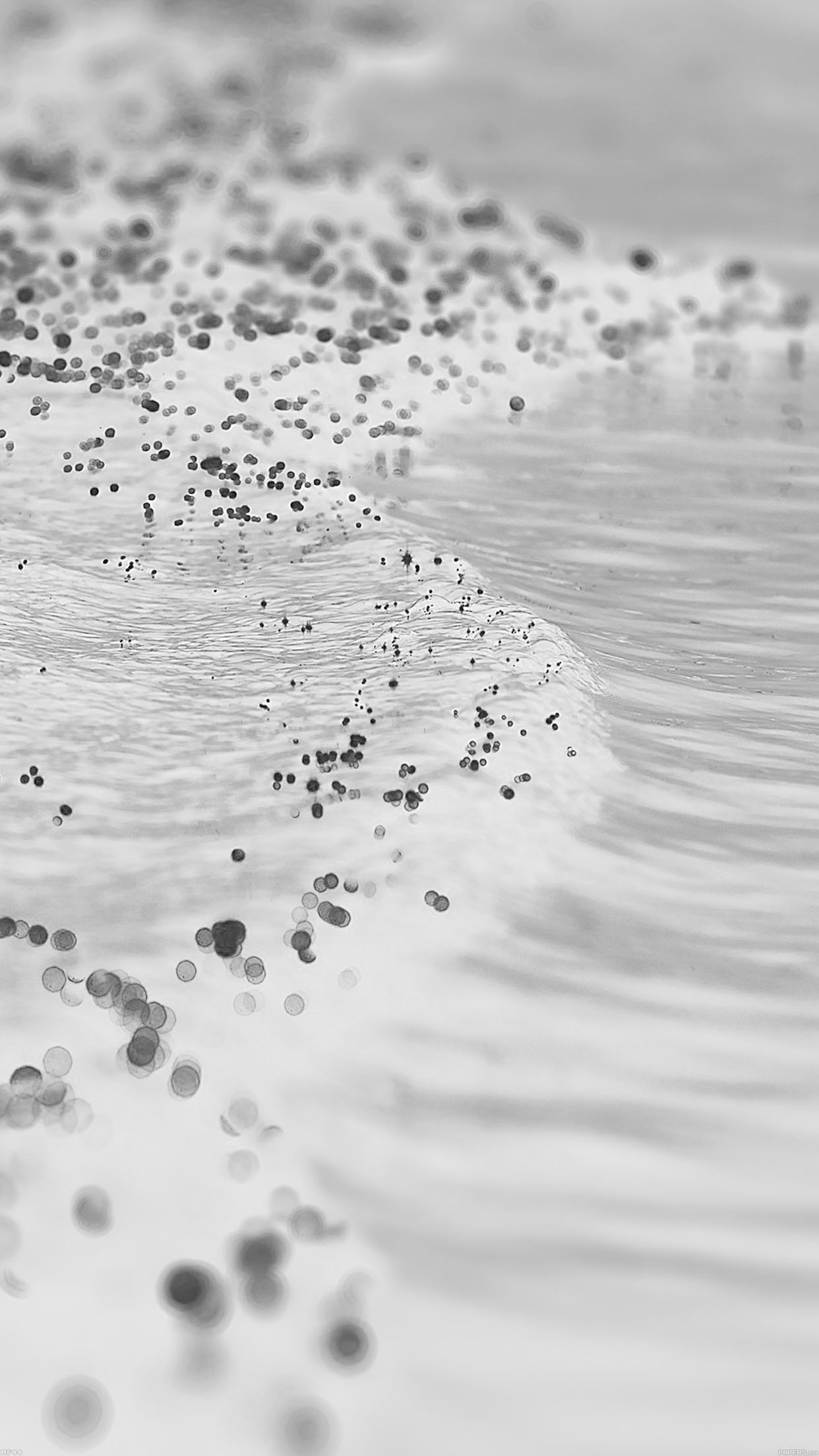 X Ray Sea Waves Black White android wallpaper