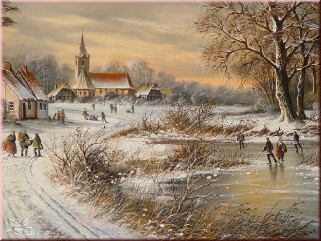 Winter Painting Wallpaper