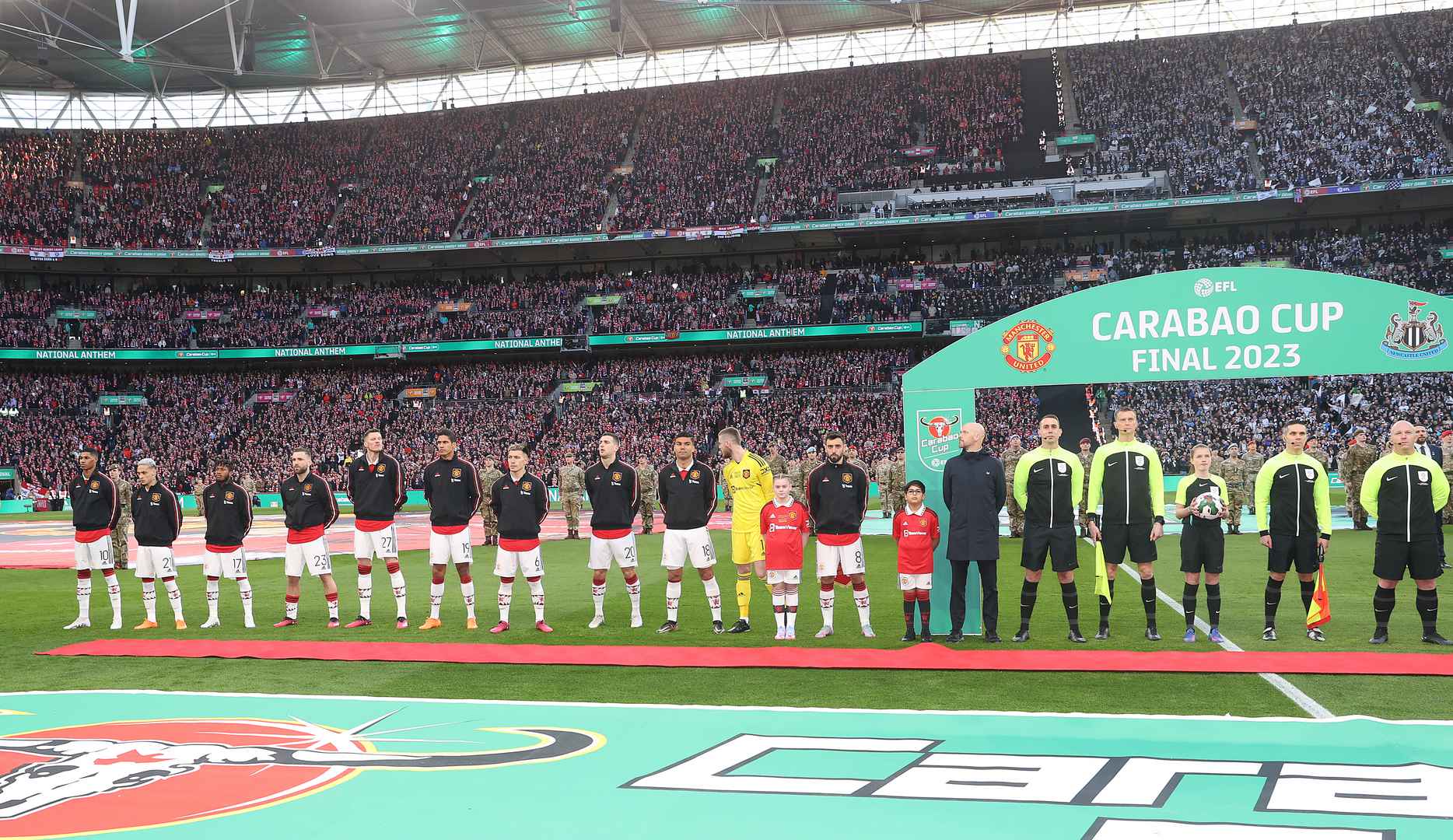 Man Utd vs Newcastle in game photo 26 February 2023