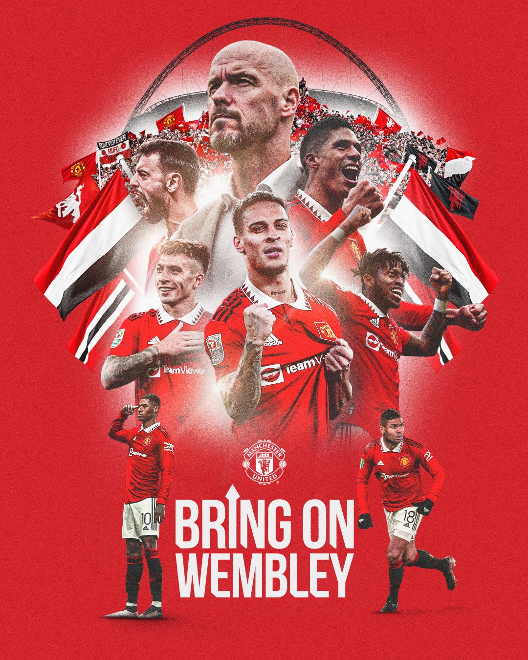 Manchester United on Wembley. Bring on the #CarabaoCup final. BRING ON UNITED!