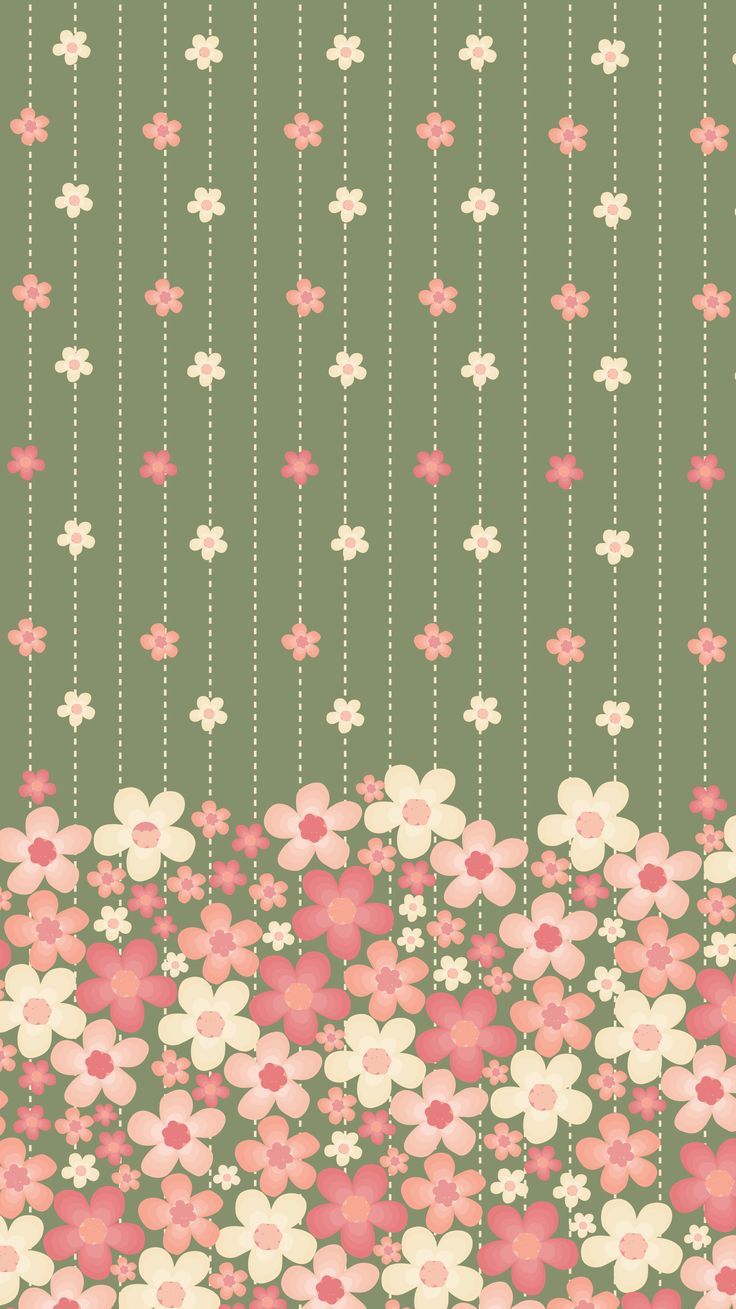 Free download phone wallpaper green and pink floral design Cute flower [736x1309] for your Desktop, Mobile & Tablet. Explore Pink Flower Pattern Wallpaper. Flower Pink Wallpaper, Flower Pink Background