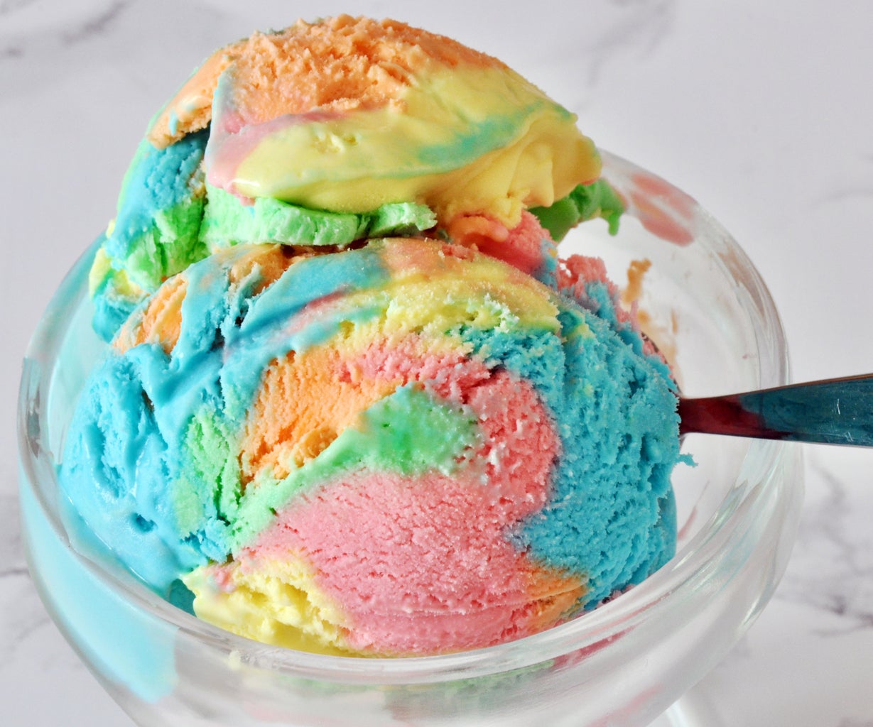 Fruit Rainbow Ice Cream, 6 Steps (with Picture)