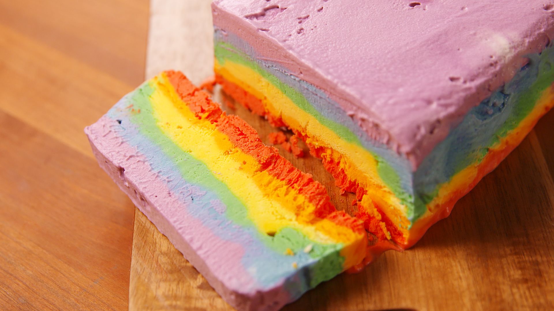 Best Rainbow Ice Cream Cake Recipe to Make Rainbow Ice Cream Cake