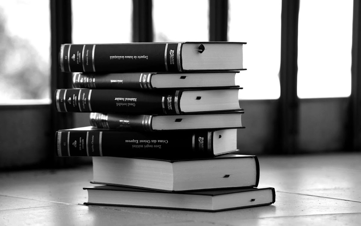 Black & White Books Wallpaper