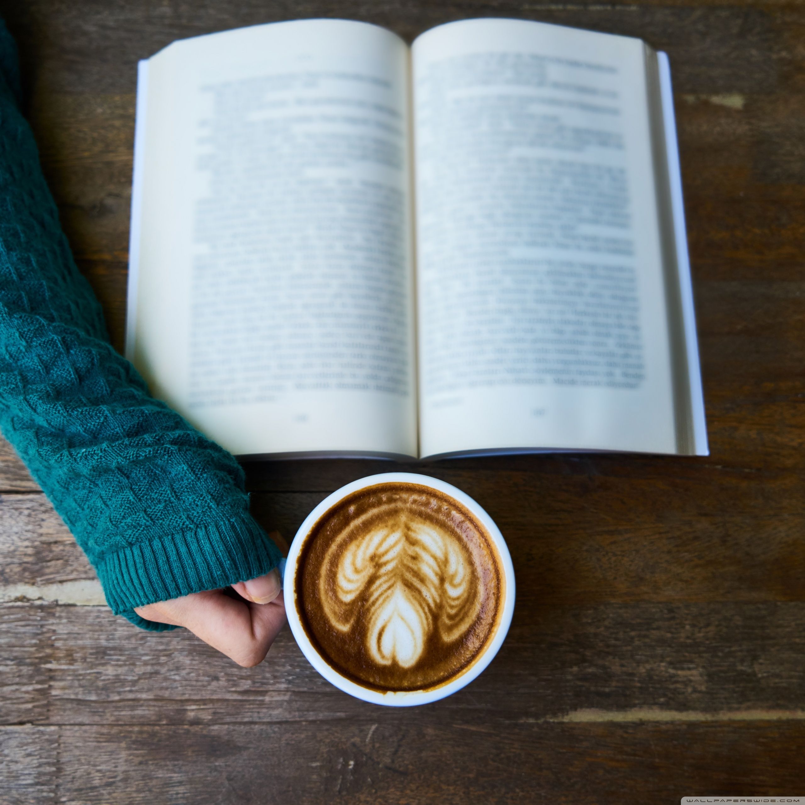 Coffee and Books Wallpaper