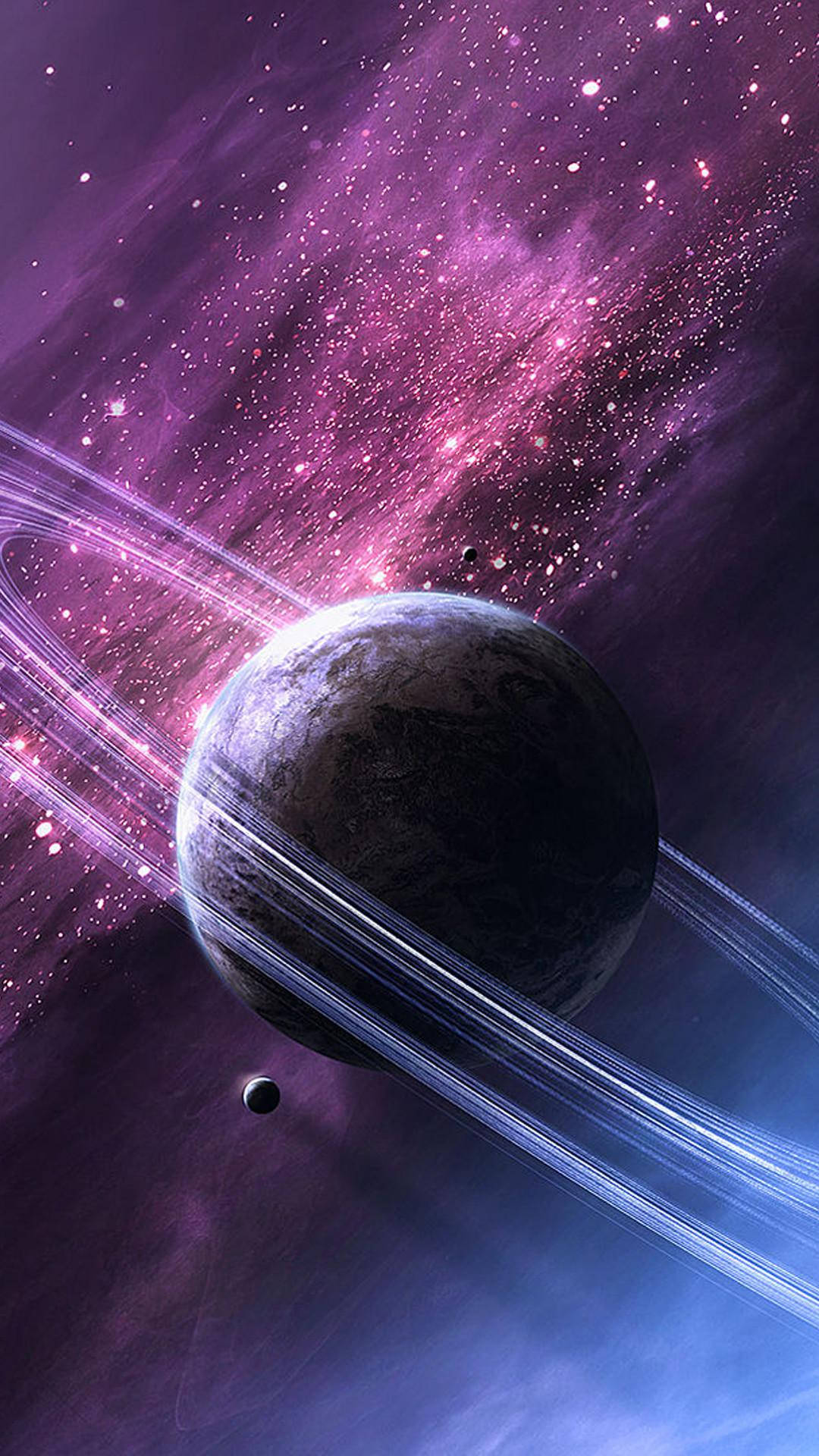 Download Planet Saturn Galaxy iPhone Wallpaper
