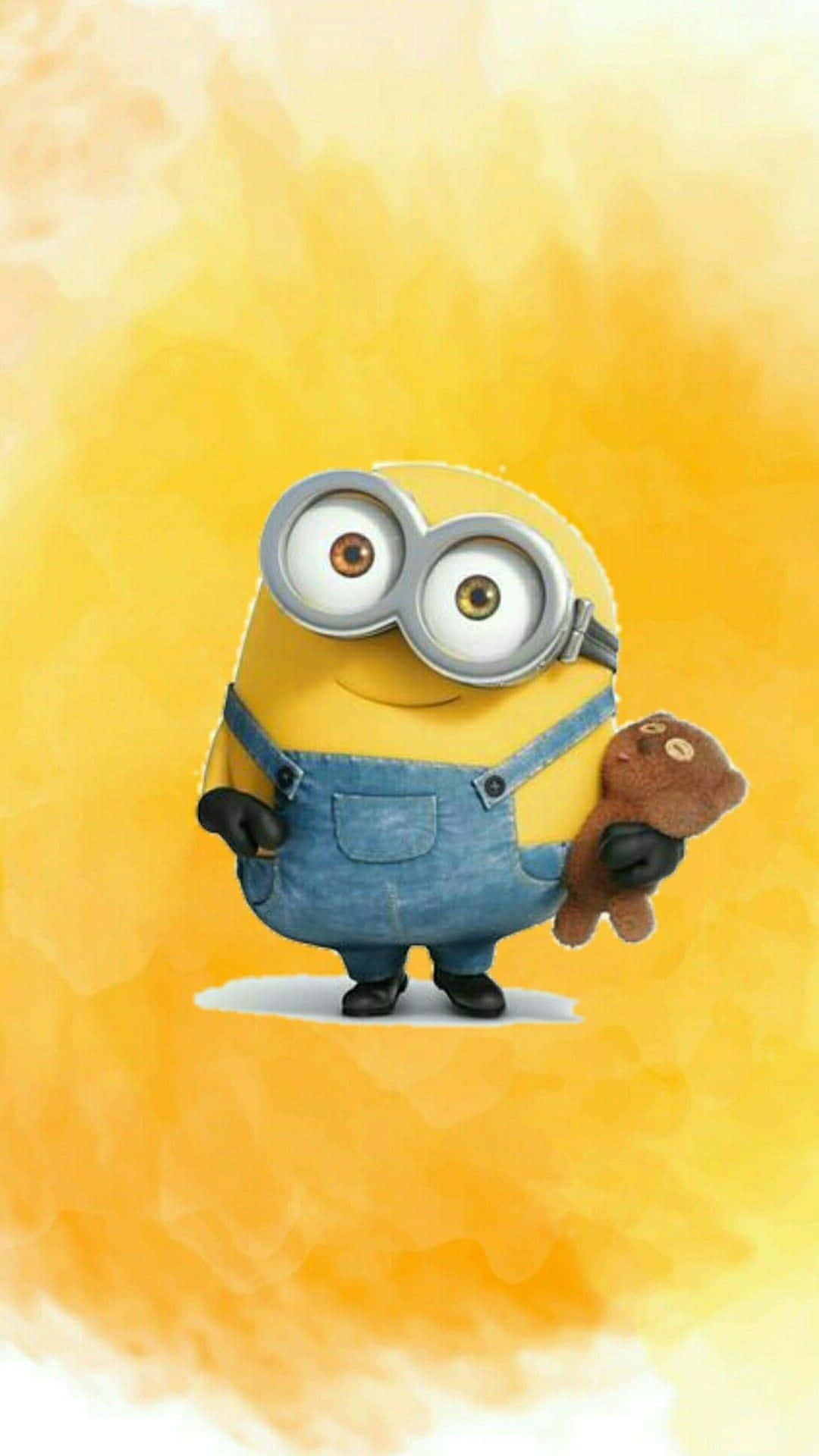 Download Bob With Bear Despicable Me Minion iPhone Wallpaper