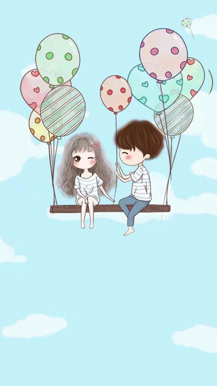 Cute LOVE couple phone wallpaper. Cute couple cartoon, Cute love wallpaper, Cartoons love