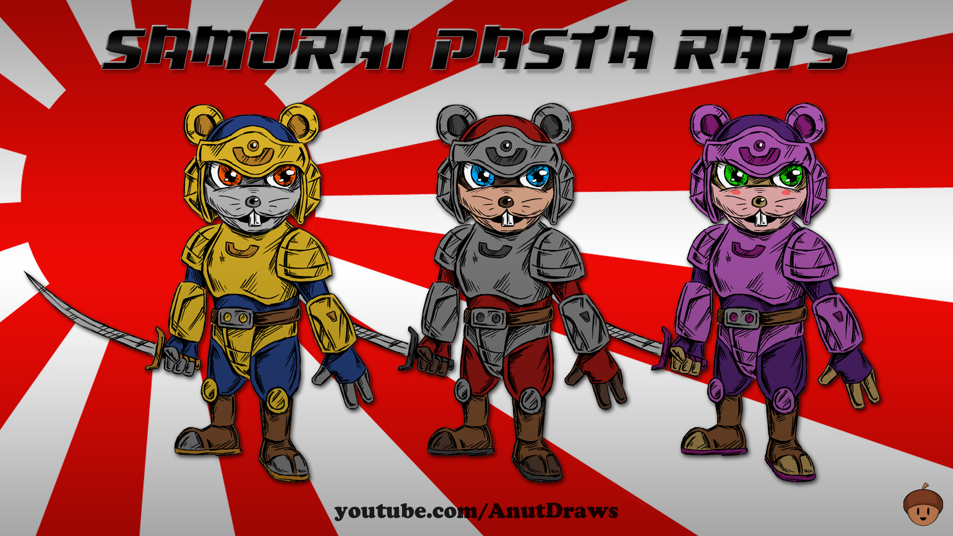 Anime Samurai Pizza Cats HD Wallpaper
