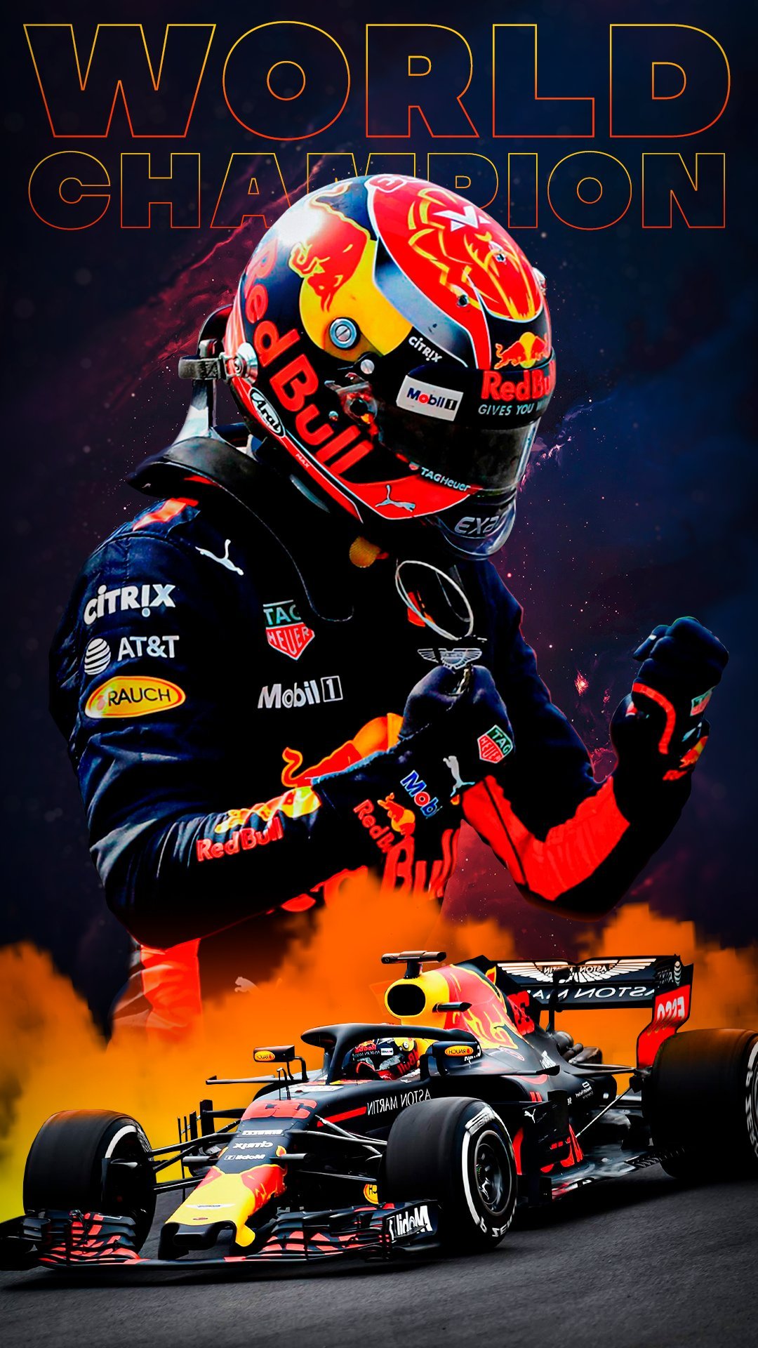Zacho tried to make an F1 background of Max Verstappen