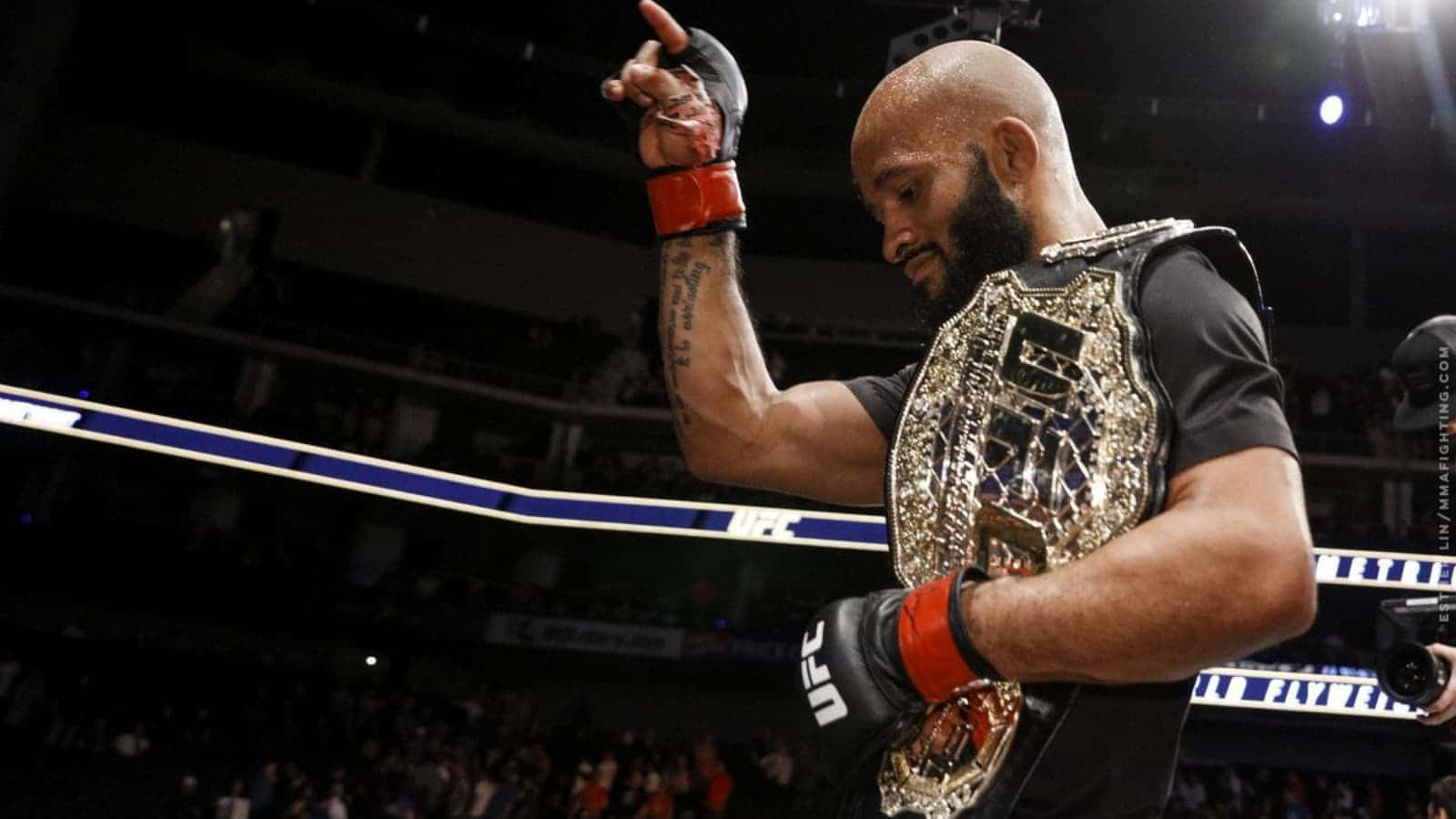 Download Mma Champion Demetrious Johnson As Mighty Mouse Wallpaper